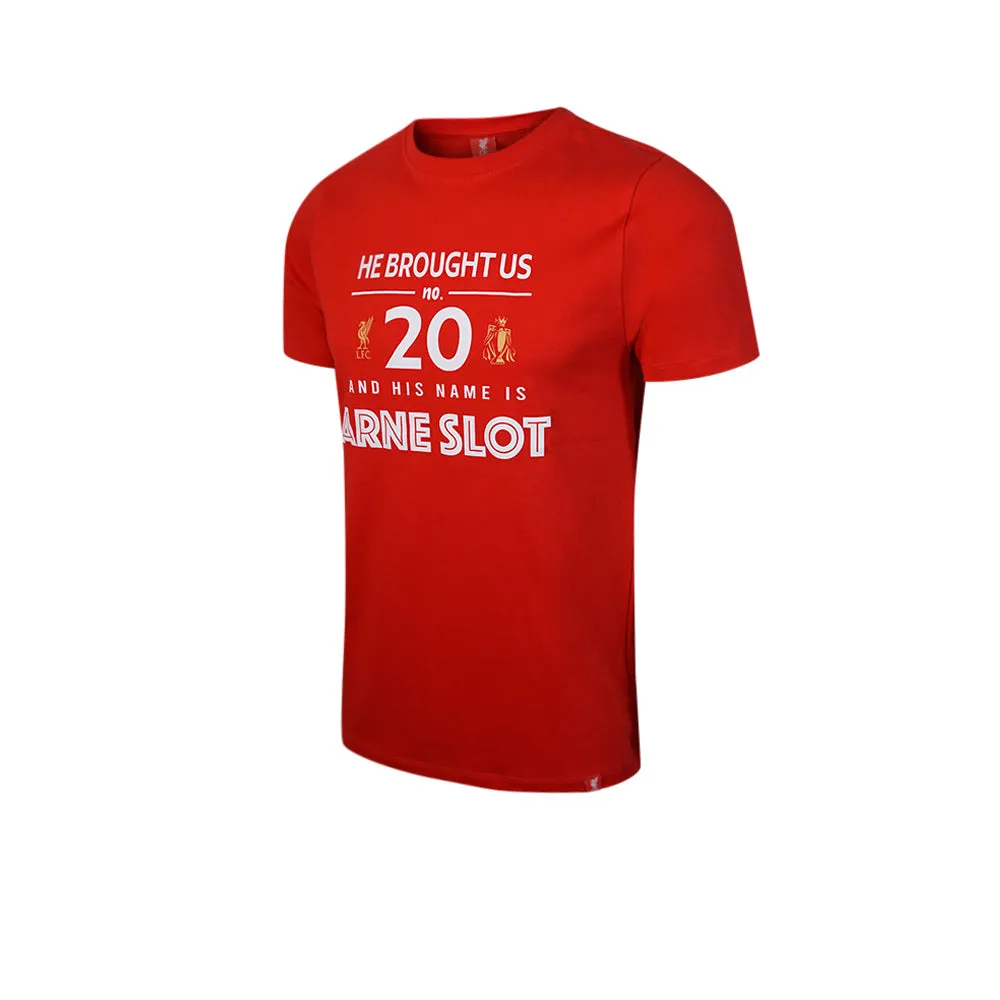 LIVERPOOL FOOTBALL CLUB Arne Slot Graphic Men Football T-Shirt Red - LF068AP015EOTH