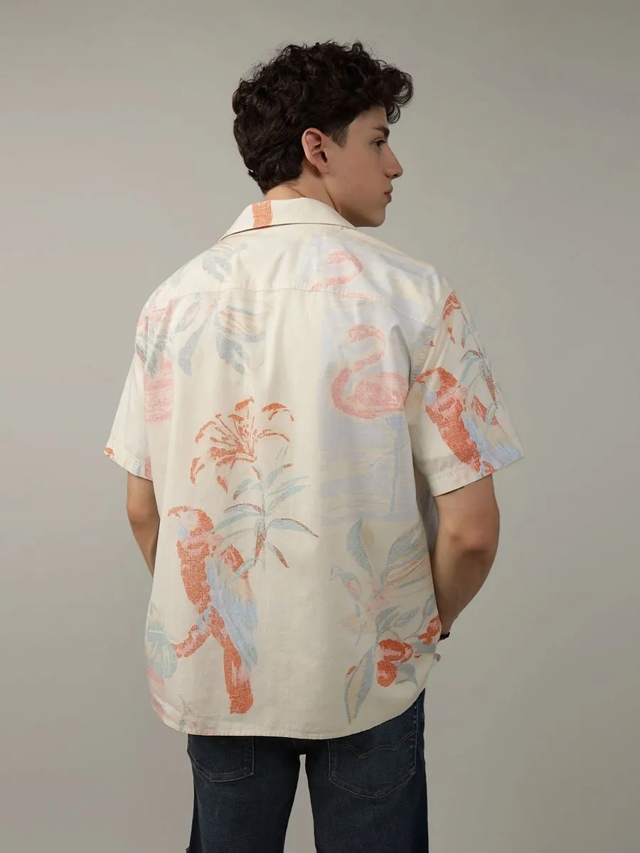 American Eagle MEN RINCON TROPICS SS OVERSIZED CAMP COLLAR COTTON RAYON 638 PINK TROPICS American Eagle MEN RINCON TROPICS SS OVERSIZED CAMP COLLAR COTTON RAYON 638 PINK TROPICS