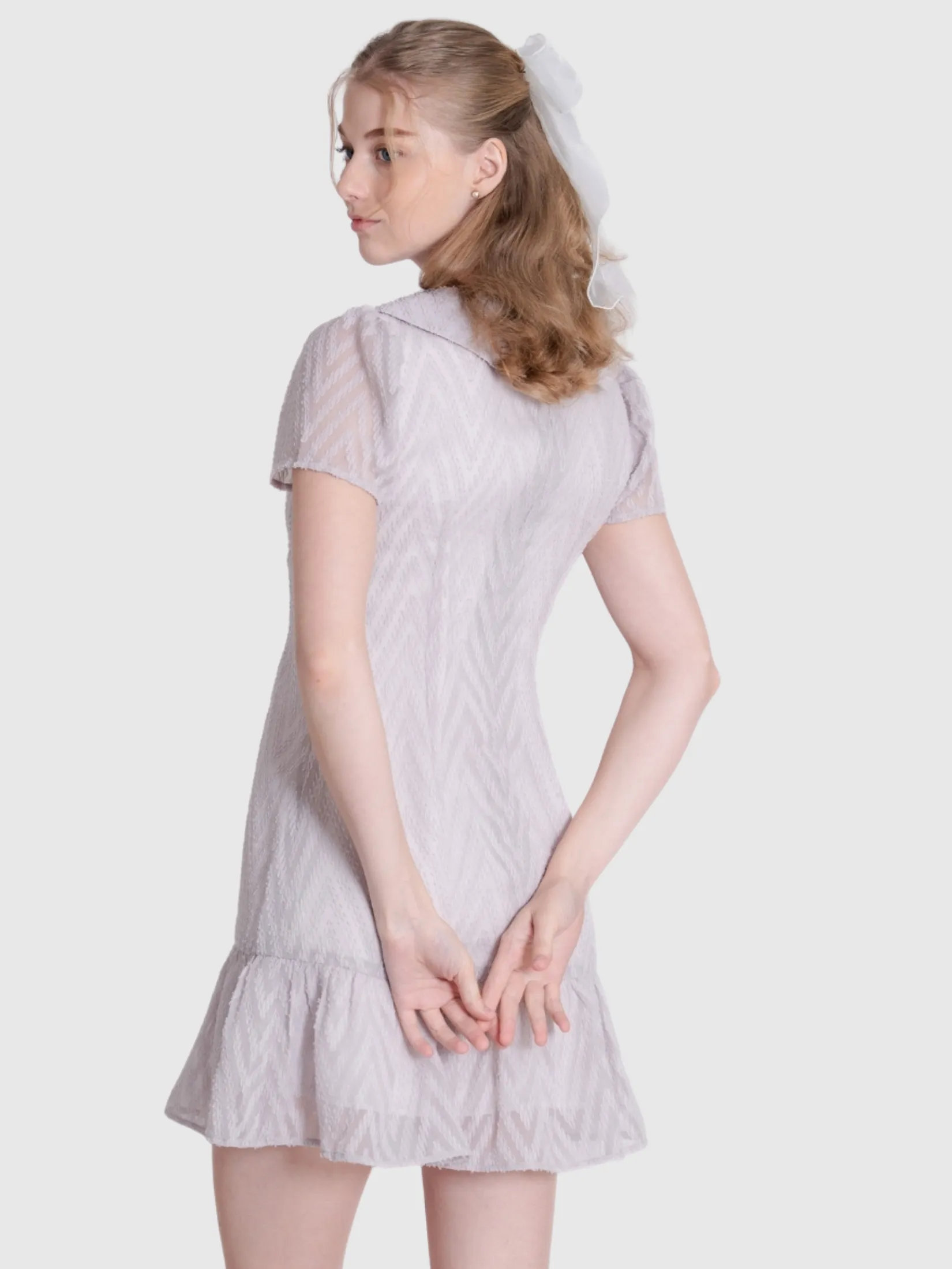 AMILA Women Dress Short Sleeves Uragiri Grey AMILA Women Dress Short Sleeves Uragiri Grey