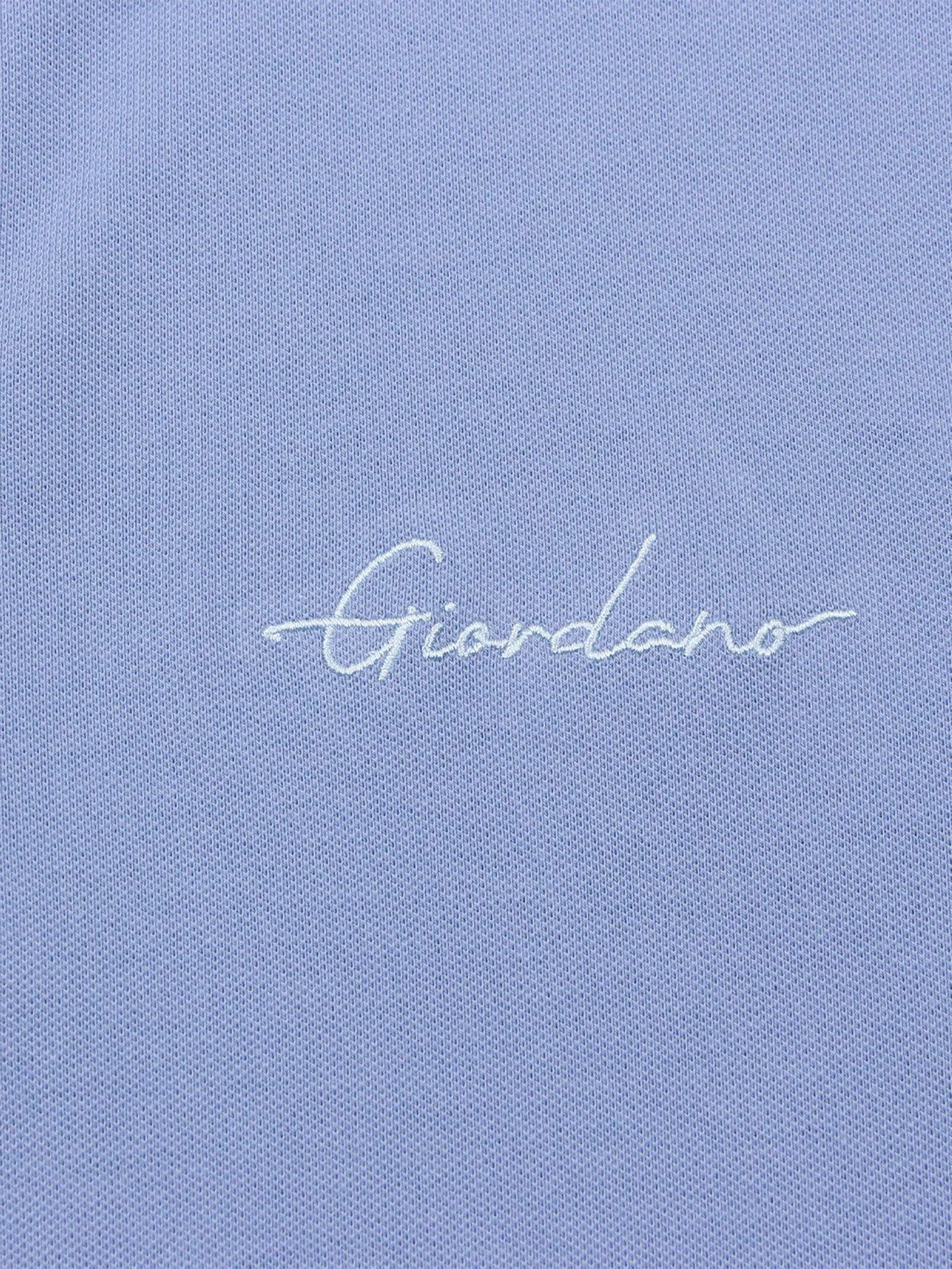 GIORDANO Men's Slim Embroidery Bold Polo (Signature) Troposphere purple GIORDANO Men's Slim Embroidery Bold Polo (Signature) Troposphere purple