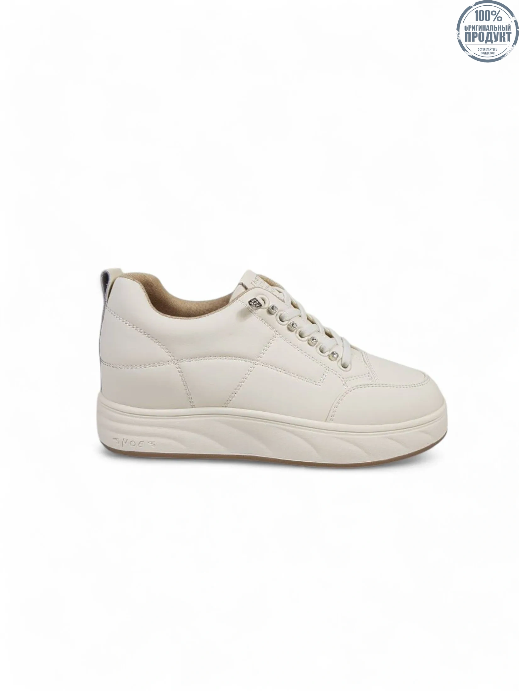THAMES Women Sneakers Height 1.5 Inch Cream THAMES Women Sneakers Height 1.5 Inch Cream