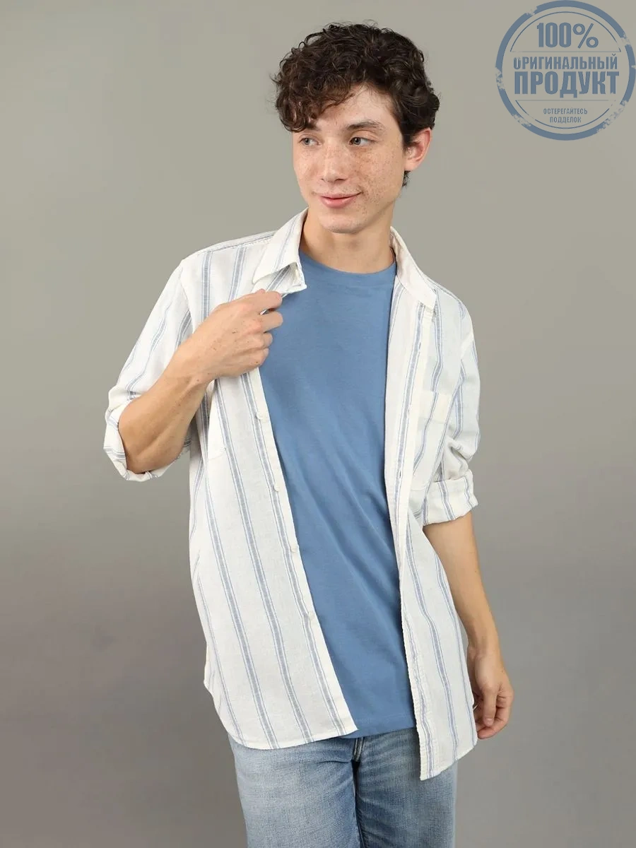 American Eagle MEN CF CSC LINEN SHIRT 106 CREAM American Eagle MEN CF CSC LINEN SHIRT 106 CREAM