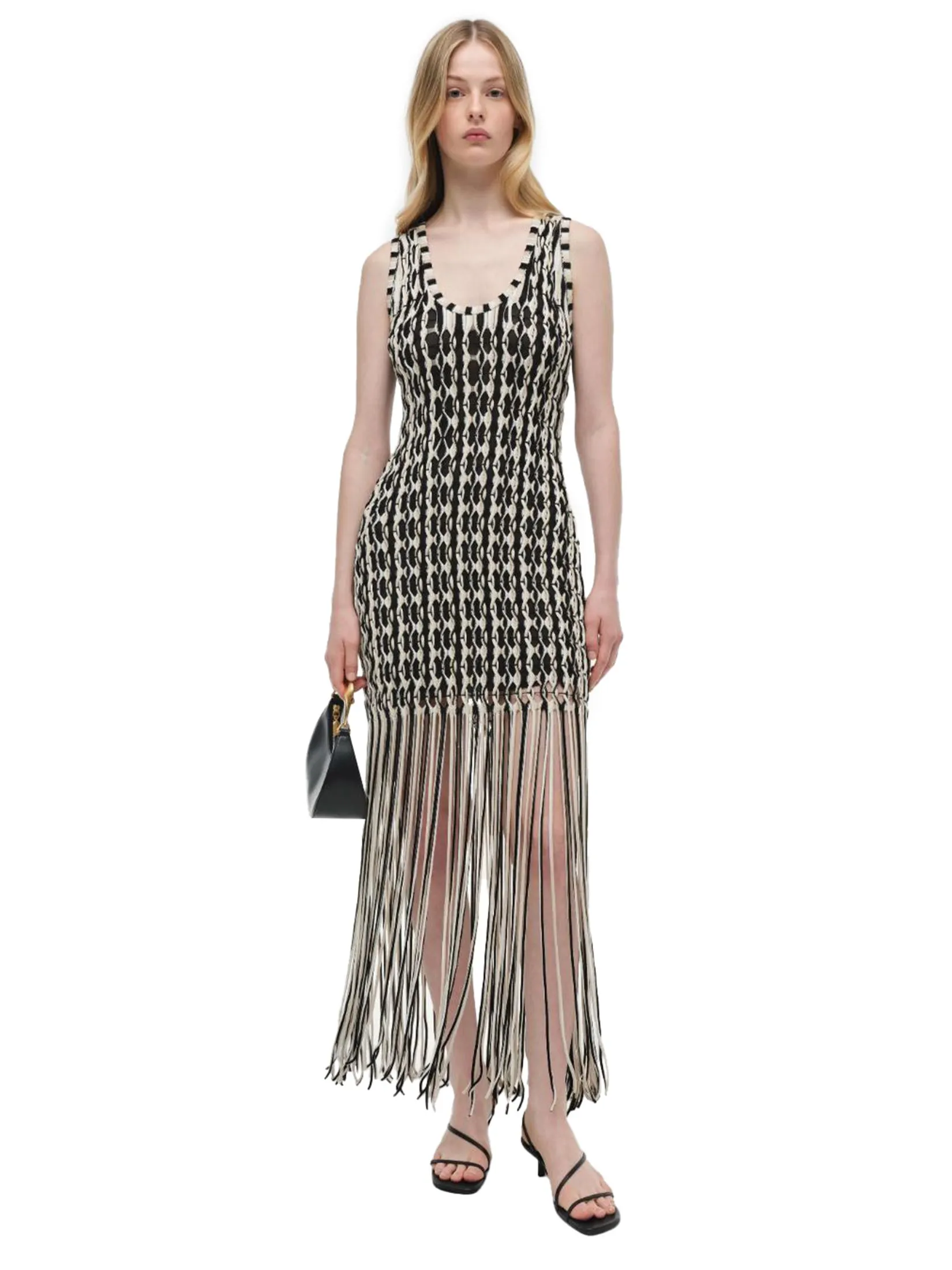 SIMKHAI Women Dress Sonia Fringe Knit Multi-Color SIMKHAI Women Dress Sonia Fringe Knit Multi-Color