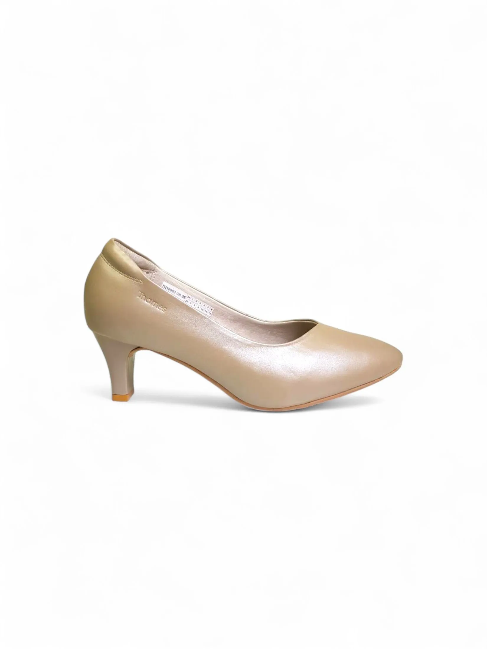 THAMES Women 3 Inch High Heel Shoes Cream THAMES Women 3 Inch High Heel Shoes Cream