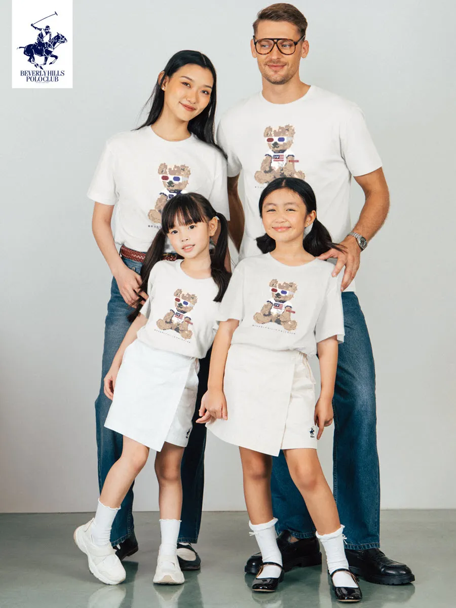 BEVERLY HILLS POLO CLUB White T-Shirt Family SET Model BNSG109