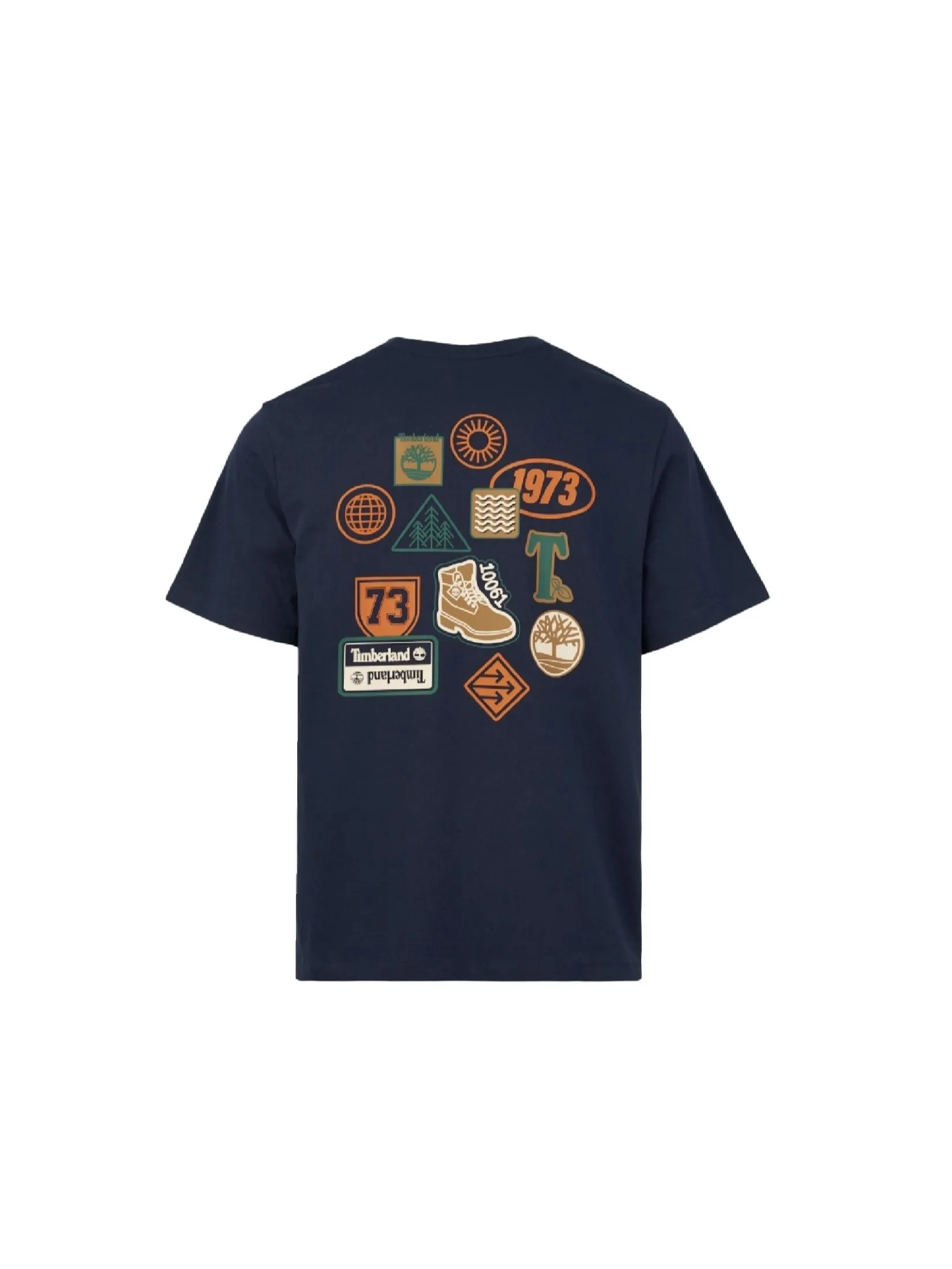 TIMBERLAND Men's Back Graphic Short Sleeve T-Shirt Navy TIMBERLAND Men's Back Graphic Short Sleeve T-Shirt Navy