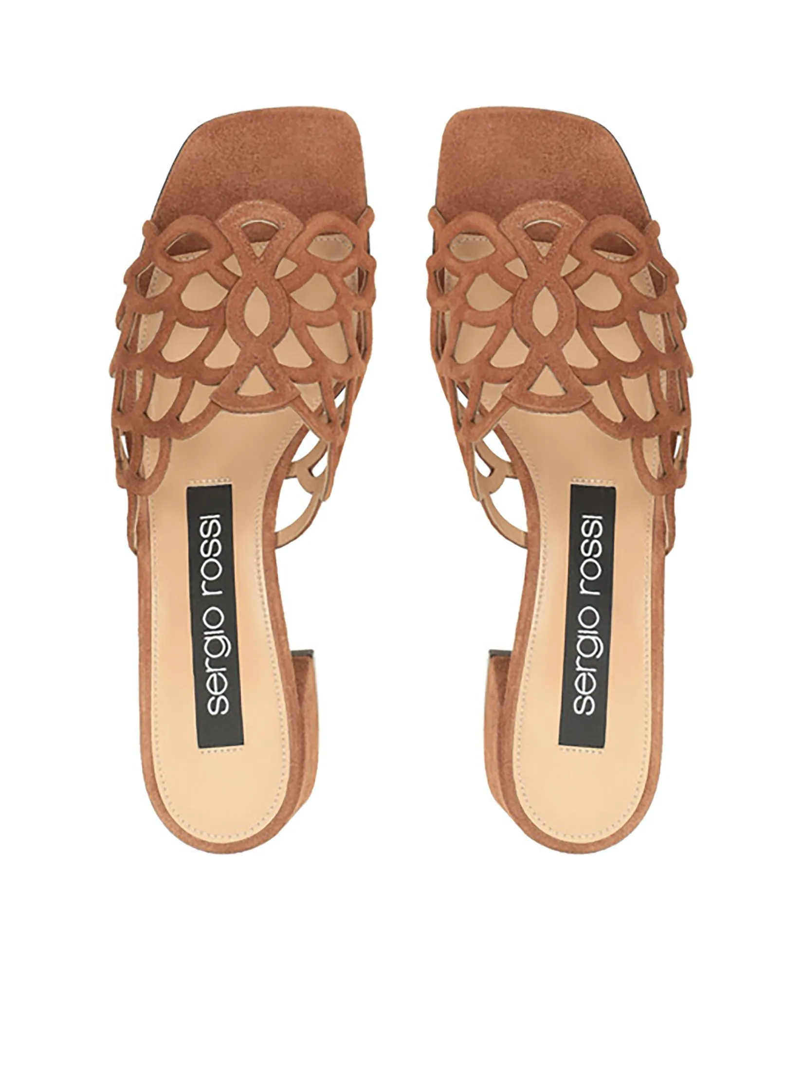 SERGIO ROSSI Women Heeled Sandals SR Mermaid Light Brown SERGIO ROSSI Women Heeled Sandals SR Mermaid Light Brown