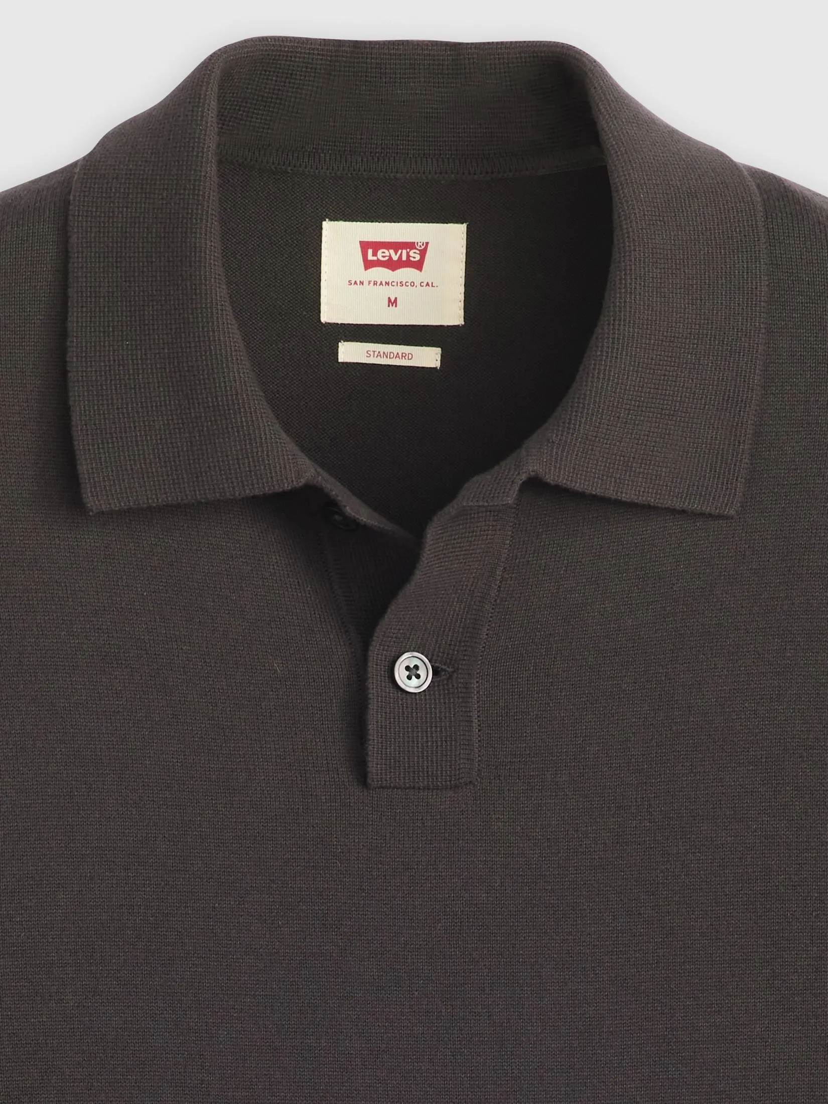 LEVI'S Men's Sweater Polo Grey LEVI'S Men's Sweater Polo Grey