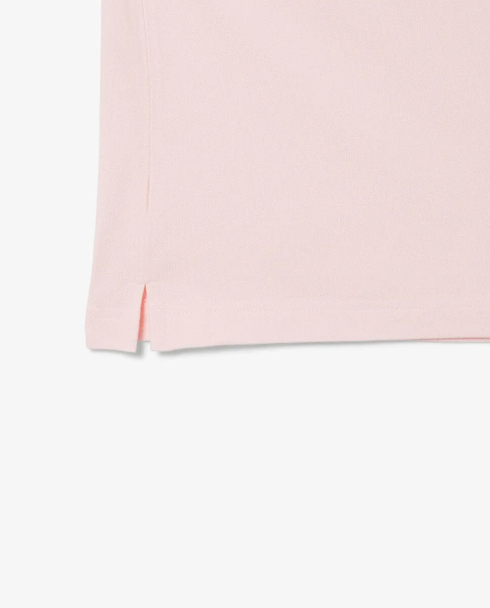 LACOSTE Slim Fit Stretch Mini Piqu  Polo Shirt Pink LACOSTE Slim Fit Stretch Mini Piqu  Polo Shirt Pink