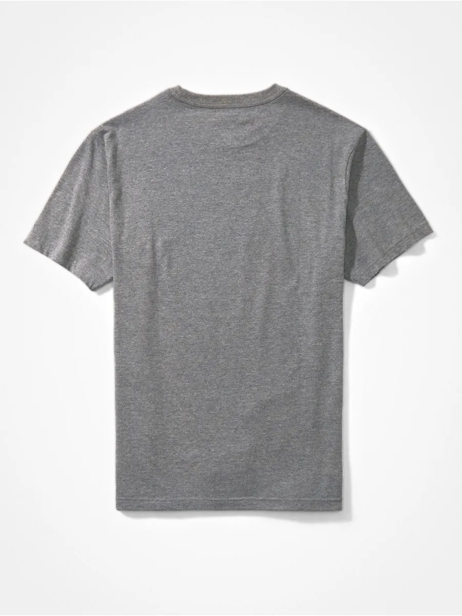 American Eagle MEN G SS SET IN TEE- HTHR + SERIOUSLY SOFT 012 MEDIUM HEATHER GRAY American Eagle MEN G SS SET IN TEE- HTHR + SERIOUSLY SOFT 012 MEDIUM HEATHER GRAY