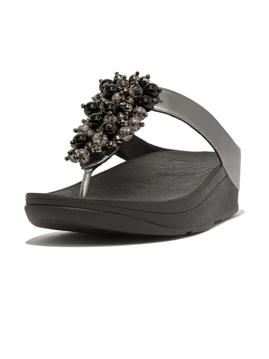 FitFlop™ WOMEN'S FINO BAUBLE-BEAD TOE-POST HI9-B06 BLACK FitFlop™ WOMEN'S FINO BAUBLE-BEAD TOE-POST HI9-B06 BLACK