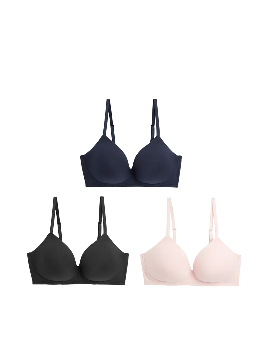 MARKS & SPENCER Women T-Shirt Bras Non Wired Soft 3pk MARKS & SPENCER Women T-Shirt Bras Non Wired Soft 3pk