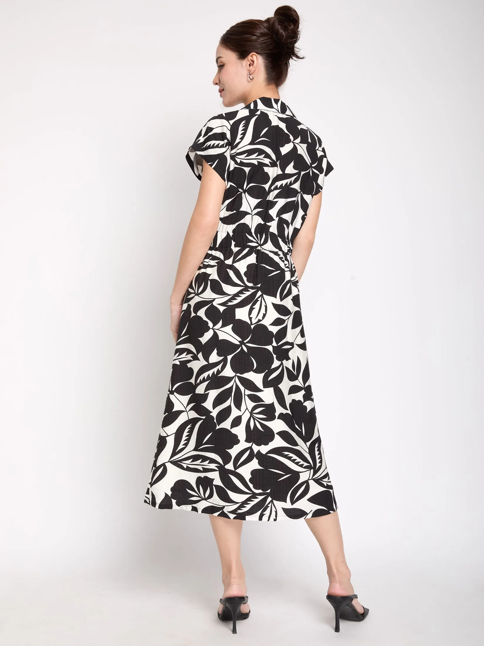 FOF Women Dress Button-Front Flare FOF Women Dress Button-Front Flare