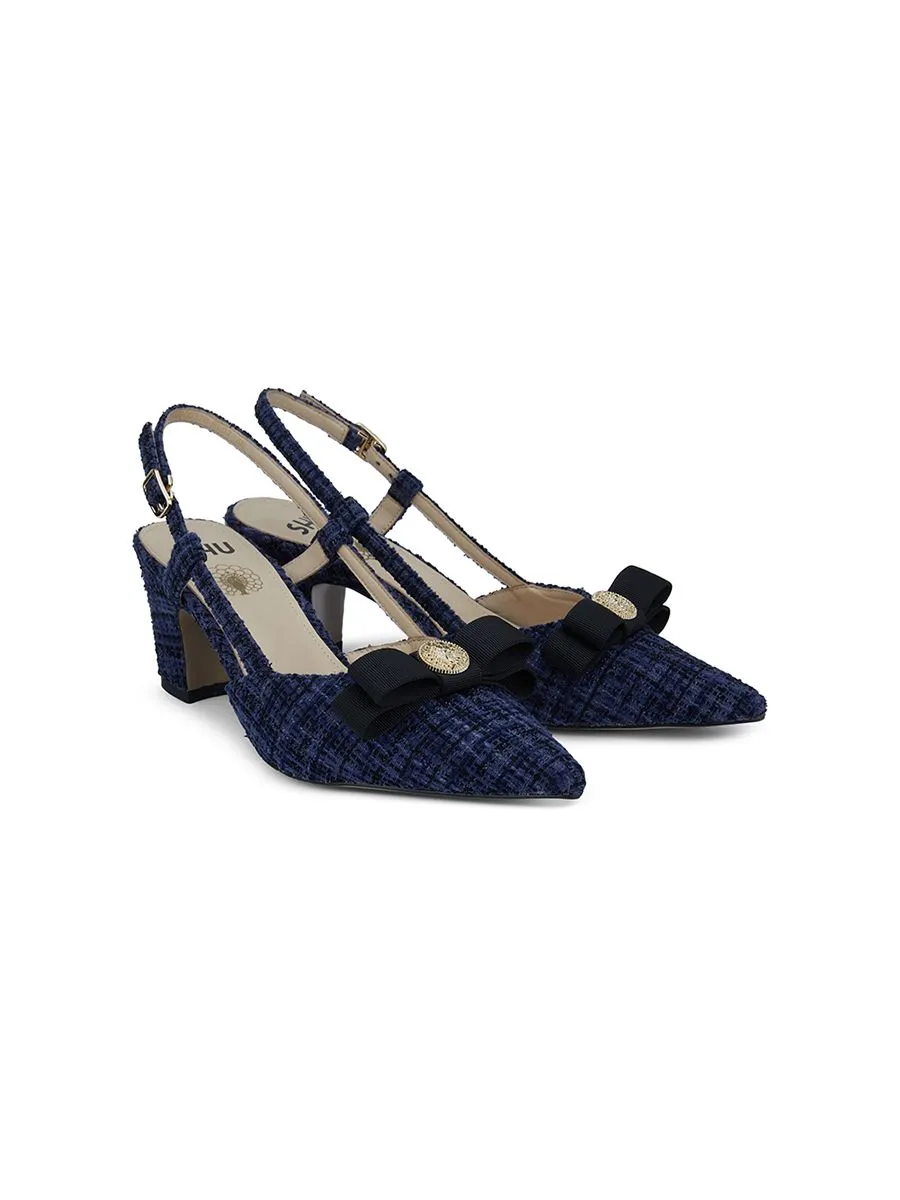 SHU WOMEN  X THE MANNERS LADY VIOLET - MULTI NAVY TWEED SHU WOMEN  X THE MANNERS LADY VIOLET - MULTI NAVY TWEED