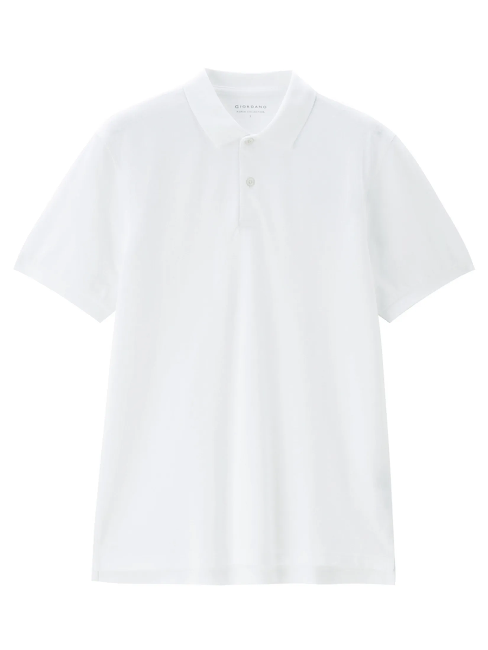 GIORDANO Men s Online Exclusive Pique Polo Shirt (Korea) White GIORDANO Men s Online Exclusive Pique Polo Shirt (Korea) White