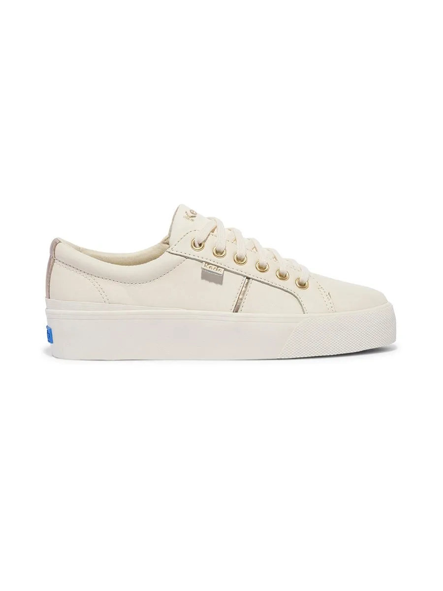 KEDS Women Jump Kick Duo Leather Metallic Pop White KEDS Women Jump Kick Duo Leather Metallic Pop White