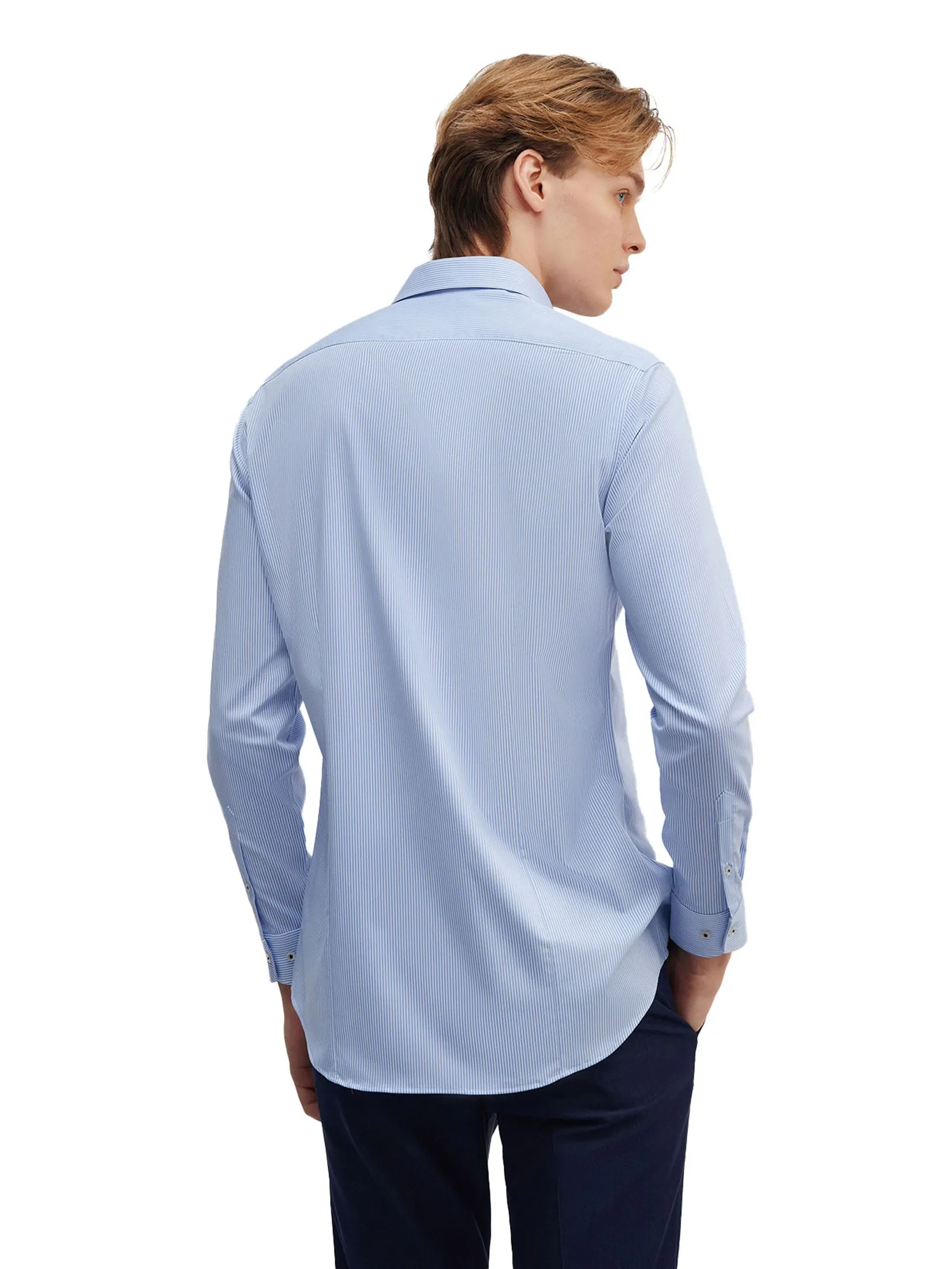 G2000 Men Clothing Non -Iron Stripe Shirt  Smart Fit - Blue G2000 Men Clothing Non -Iron Stripe Shirt  Smart Fit - Blue