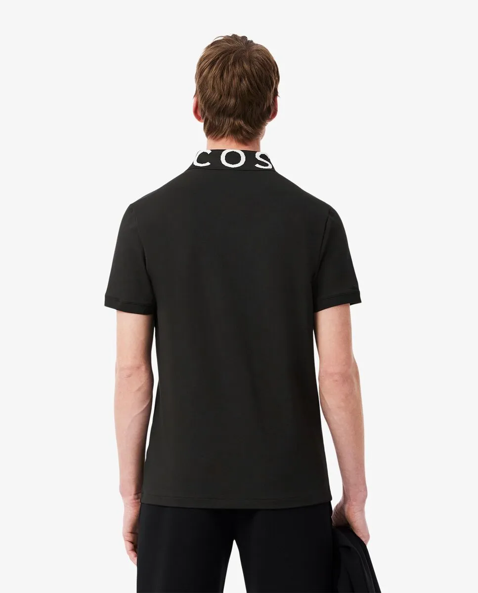 LACOSTE Slim Fit L.12.12 Petit Piqu  Polo Shirt Black LACOSTE Slim Fit L.12.12 Petit Piqu  Polo Shirt Black