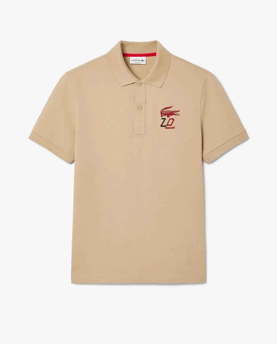 LACOSTE Regular Fit Chinese New Year Special Edition Polo Shirt Beige LACOSTE Regular Fit Chinese New Year Special Edition Polo Shirt Beige