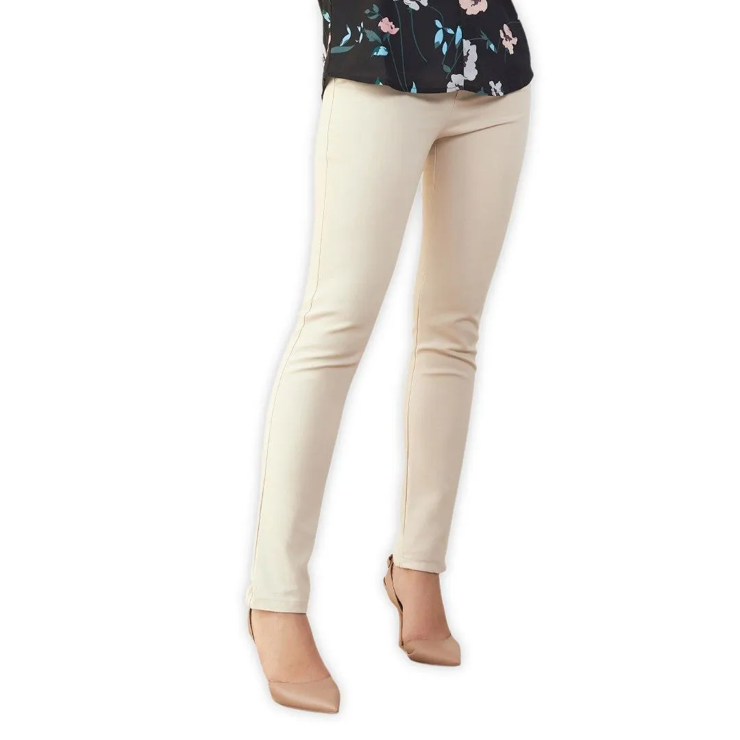 Lady Plus Ivory Long Pants L-6085PL-IV Lady Plus Ivory Long Pants L-6085PL-IV