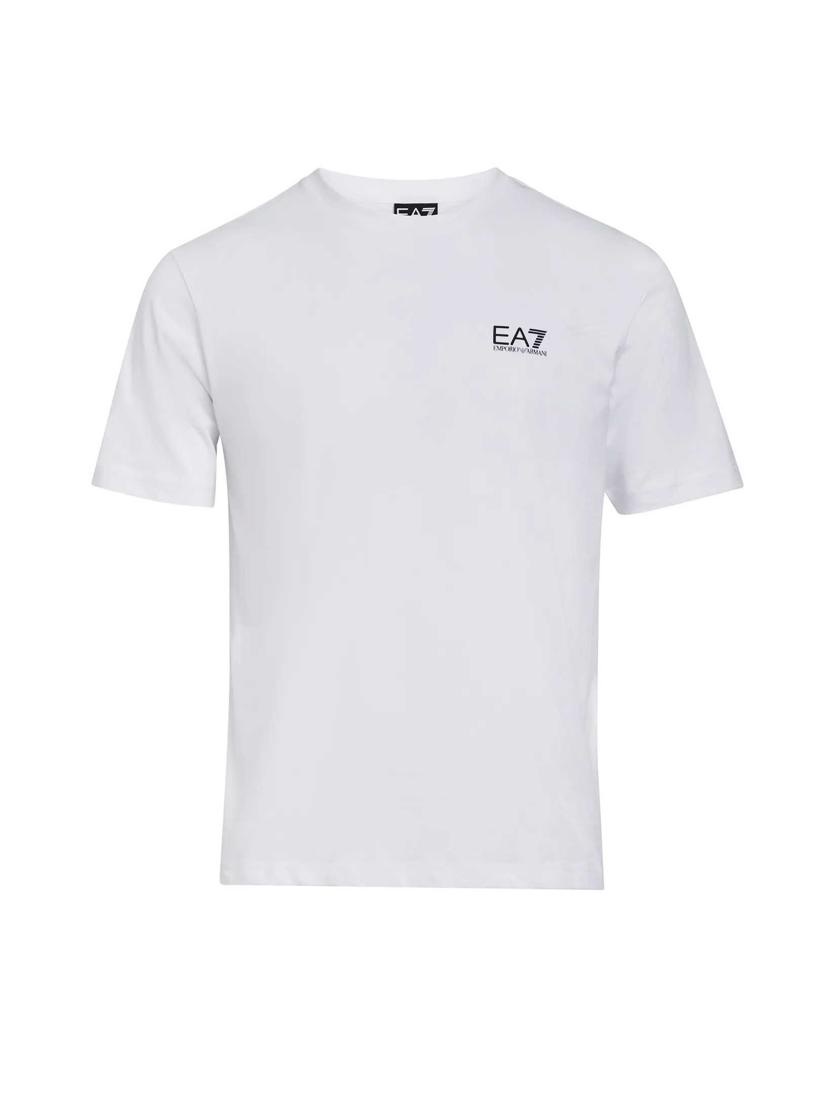 EA7 Men T-Shirt Short Sleeves Logo Print White/Black EA7 Men T-Shirt Short Sleeves Logo Print White/Black