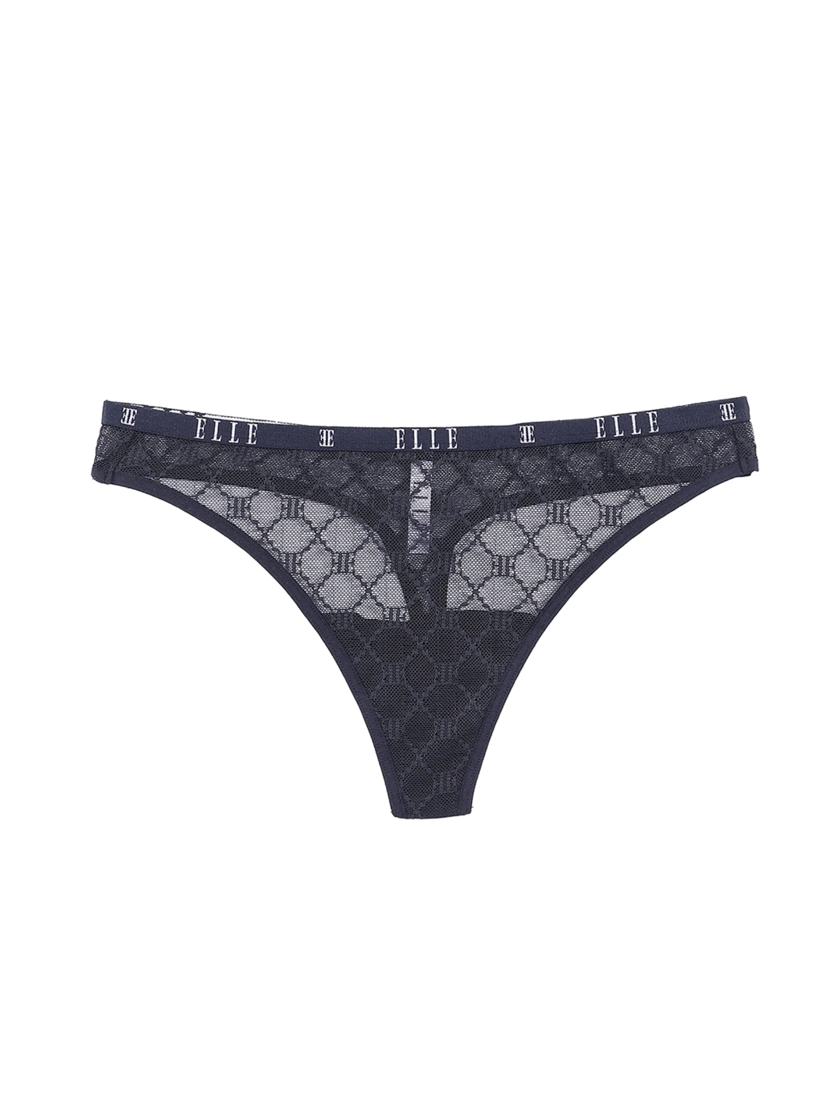 ELLE LINGERIE Women's G-String Panties LU8725 - Black ELLE LINGERIE Women's G-String Panties LU8725 - Black