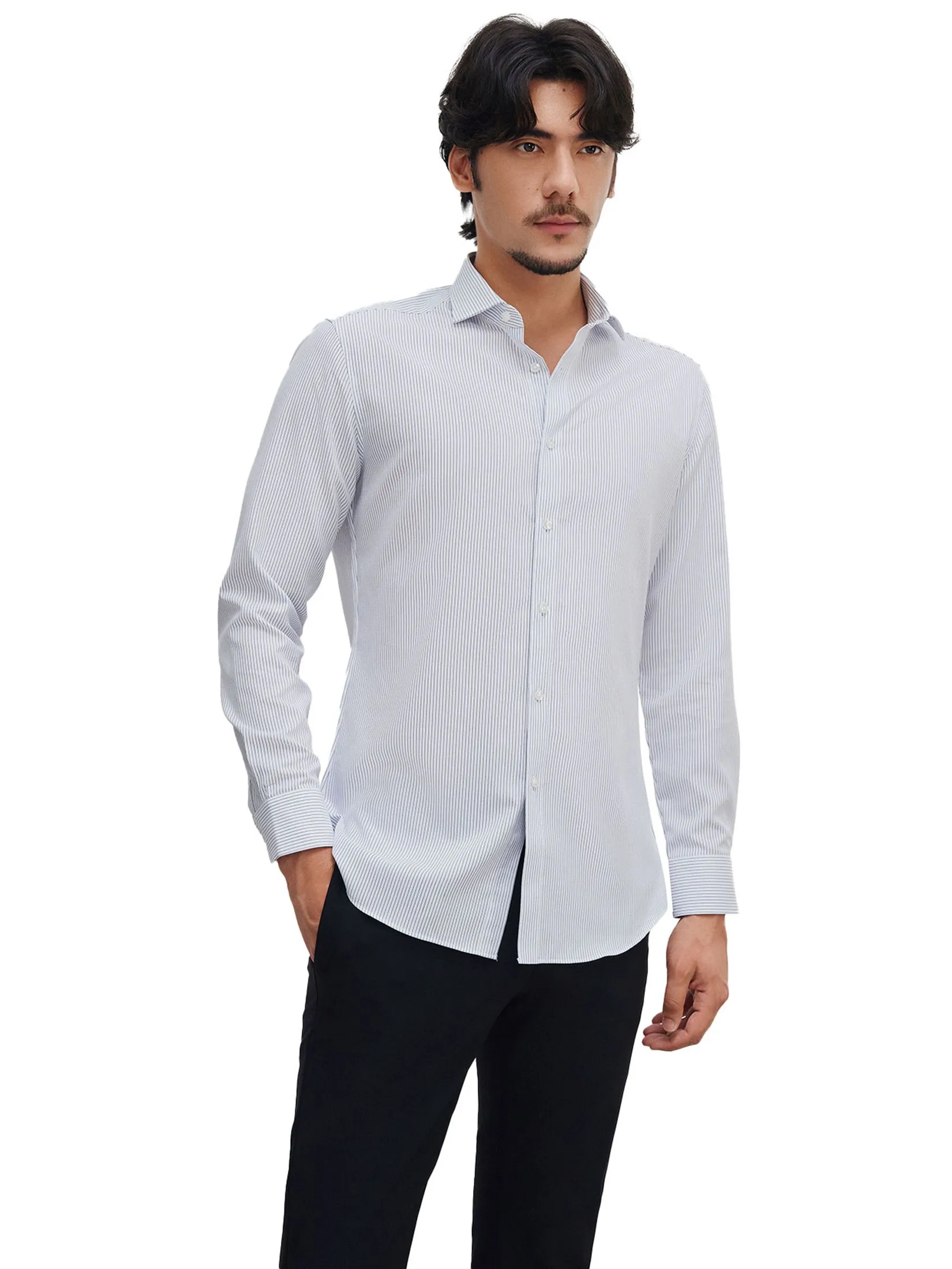 G2000 Men Clothing Non -Iron Quick Dry Stripe Shirt  Smart Fit - Blue G2000 Men Clothing Non -Iron Quick Dry Stripe Shirt  Smart Fit - Blue