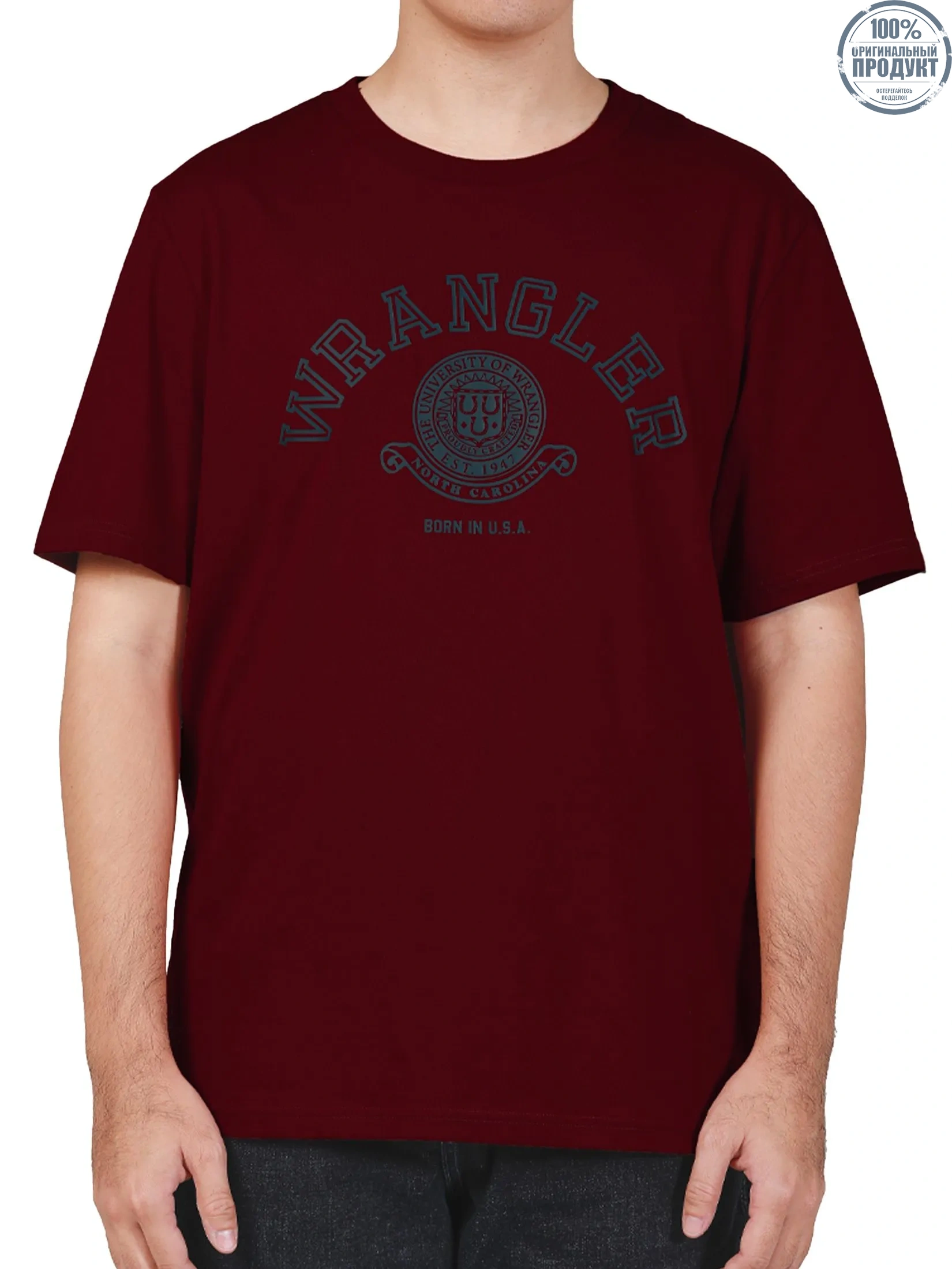 WRANGLER Men's Tee Short Sleeve Regular Fit Red WRANGLER Men's Tee Short Sleeve Regular Fit Red