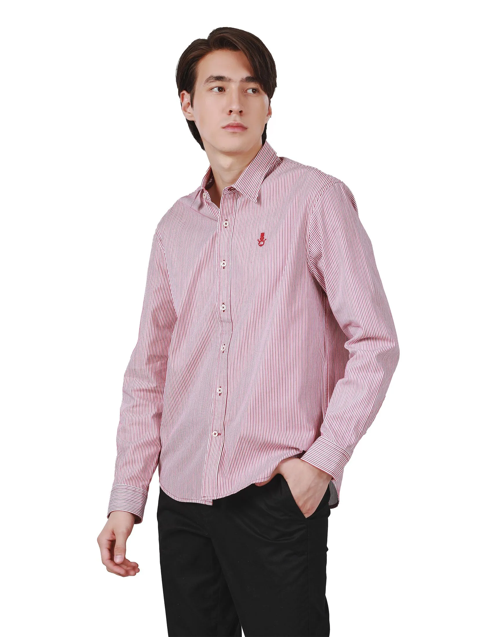 JOHN HENRY Men's Long Sleeves Shirts (Regular Fit) MERRY CHRISTMAS Red JOHN HENRY Men's Long Sleeves Shirts (Regular Fit) MERRY CHRISTMAS Red