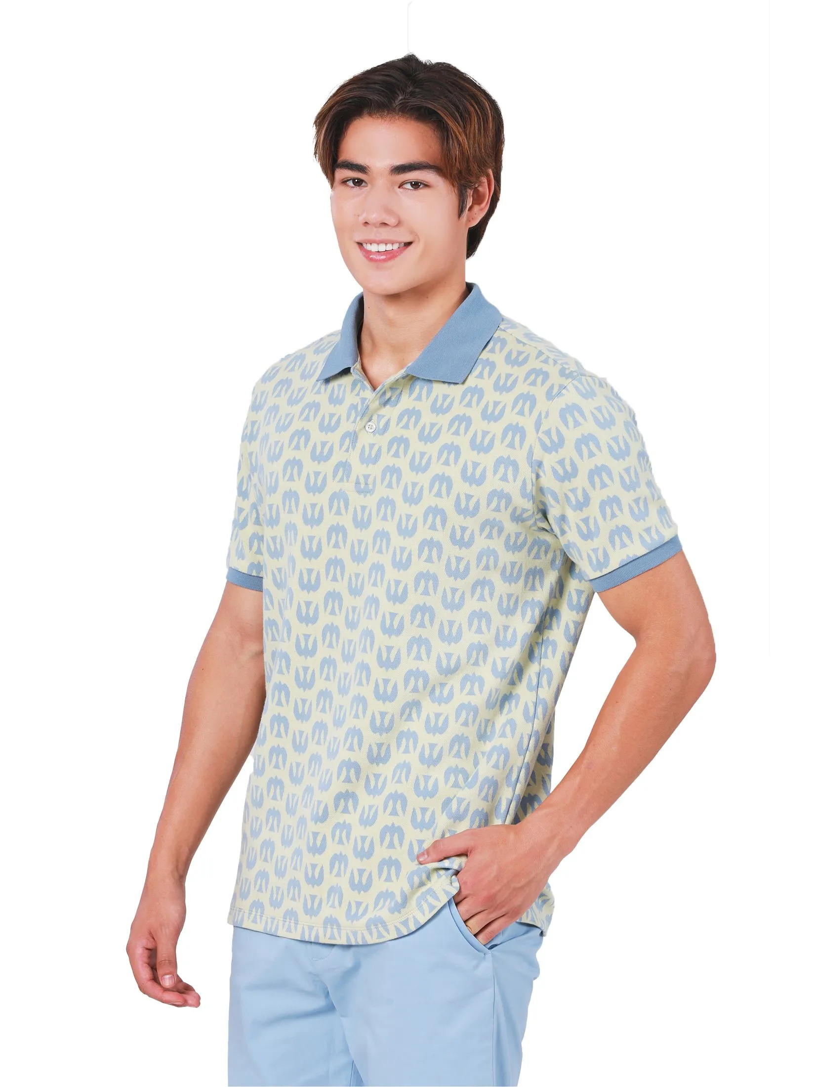 JOHN HENRY Men's Polo (Slim Fit) REJUVENATE VACATION Blue JOHN HENRY Men's Polo (Slim Fit) REJUVENATE VACATION Blue