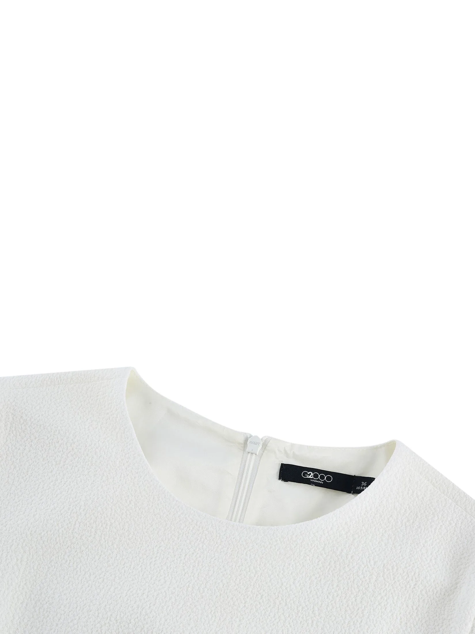 G2000 Women Clothing Poly Crepe Asymetric Skirt Dress Fit & Flare Shape - Off-White G2000 Women Clothing Poly Crepe Asymetric Skirt Dress Fit & Flare Shape - Off-White
