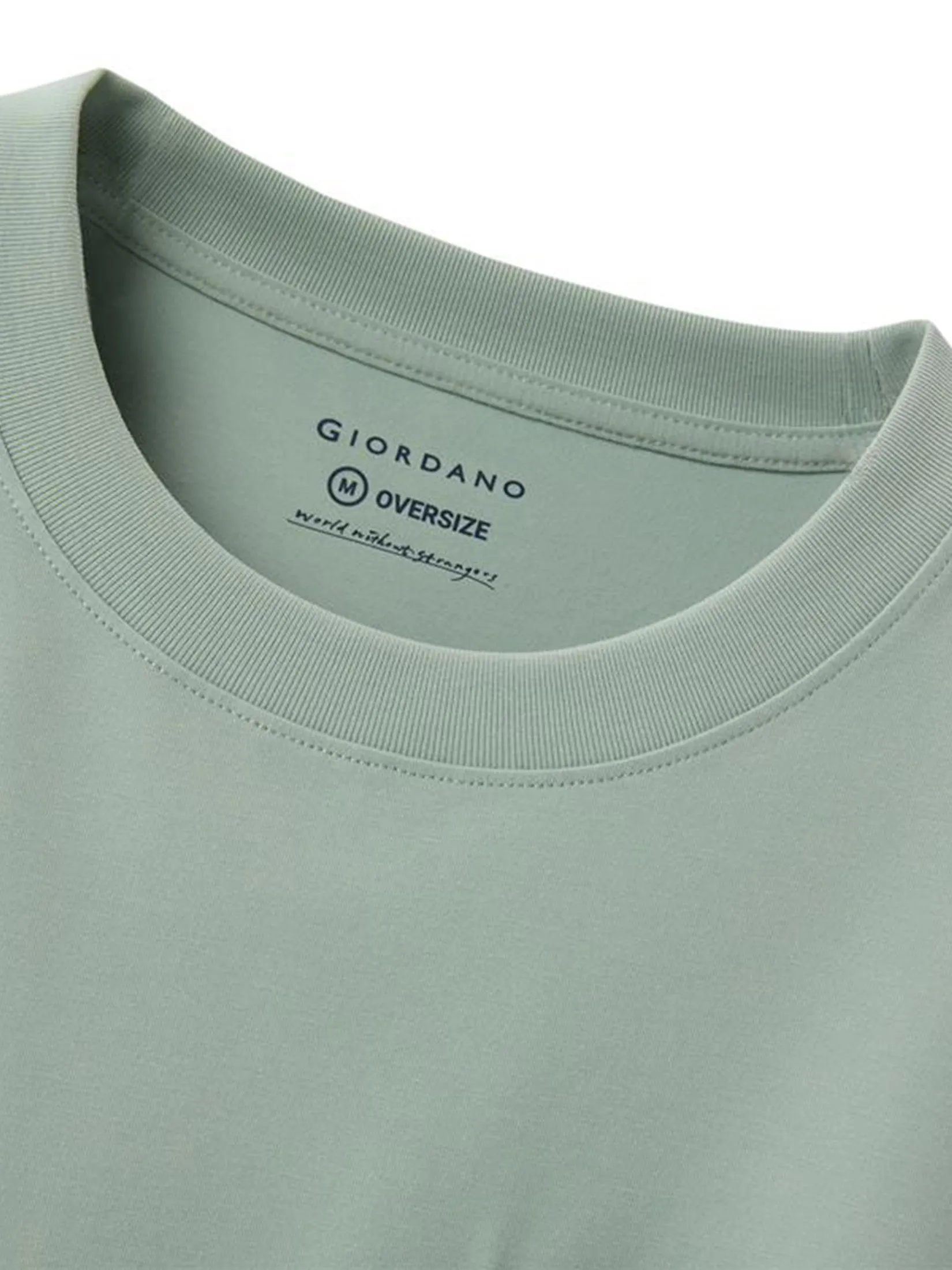 GIORDANO Men's Oversized Cool Pocket Tee Aqua Gray green GIORDANO Men's Oversized Cool Pocket Tee Aqua Gray green