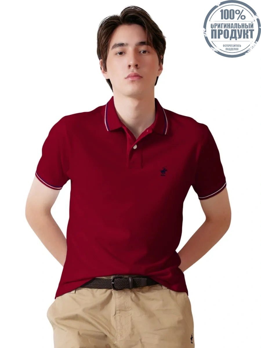 BEVERLY HILLS POLO CLUB Red Men Polo Shirts Model BN2A636 BEVERLY HILLS POLO CLUB Red Men Polo Shirts Model BN2A636