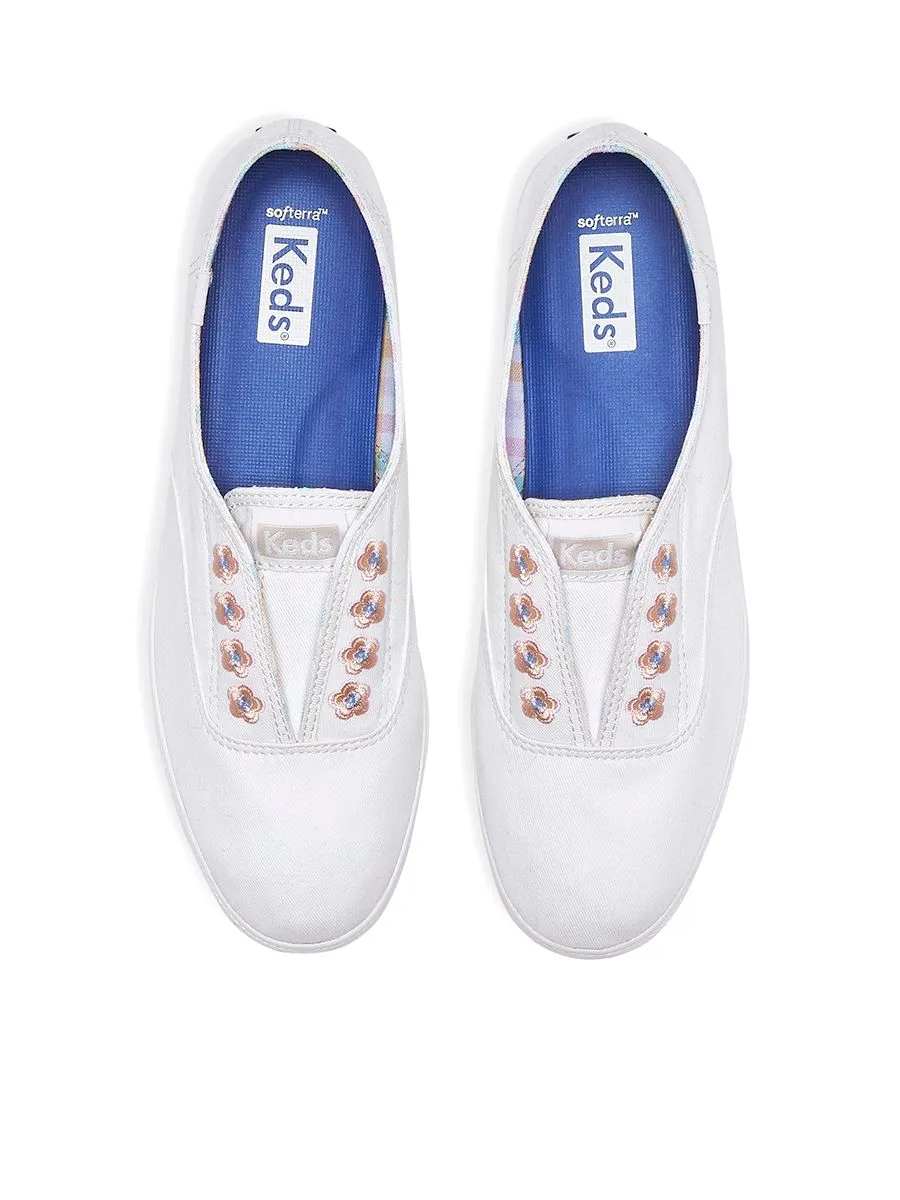 KEDS Women Chillax Twill Flowers White KEDS Women Chillax Twill Flowers White