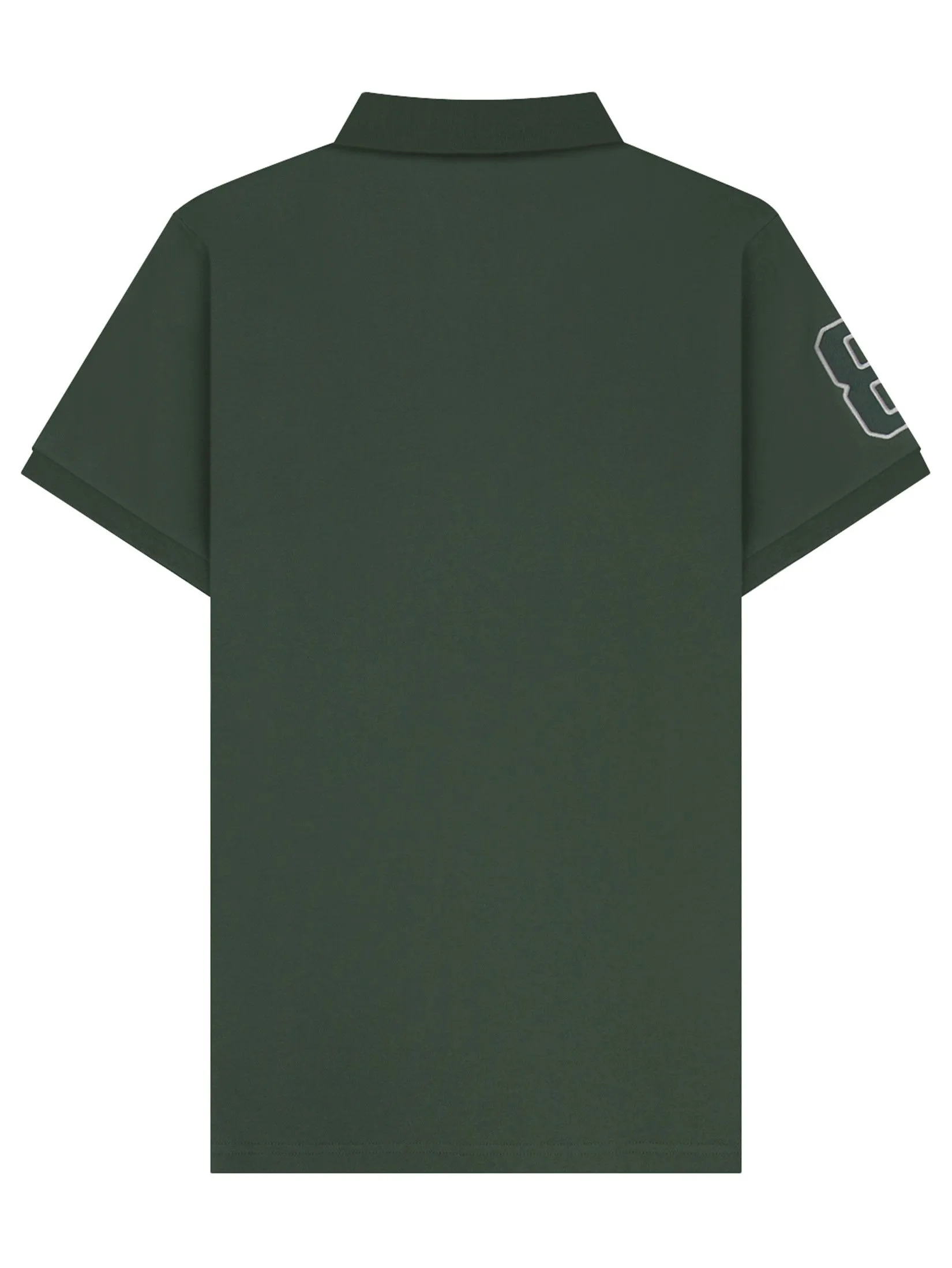 GIORDANO Men's Lycra Pique Embroidery Polo (3D Lion) Sycamore Green GIORDANO Men's Lycra Pique Embroidery Polo (3D Lion) Sycamore Green