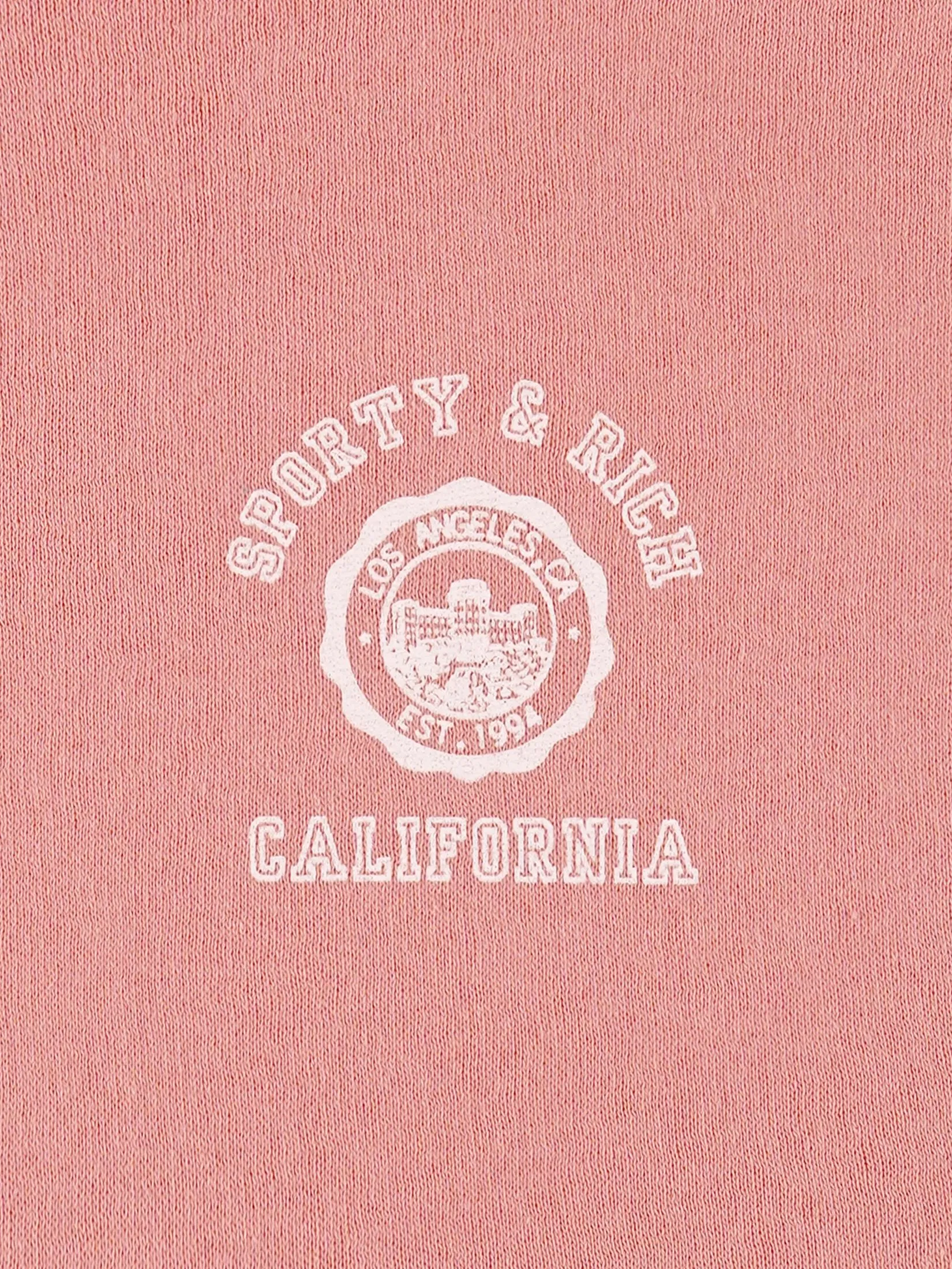 SPORTY & RICH Unisex T-Shirt California Emblem Soft- Carnation/White SPORTY & RICH Unisex T-Shirt California Emblem Soft- Carnation/White