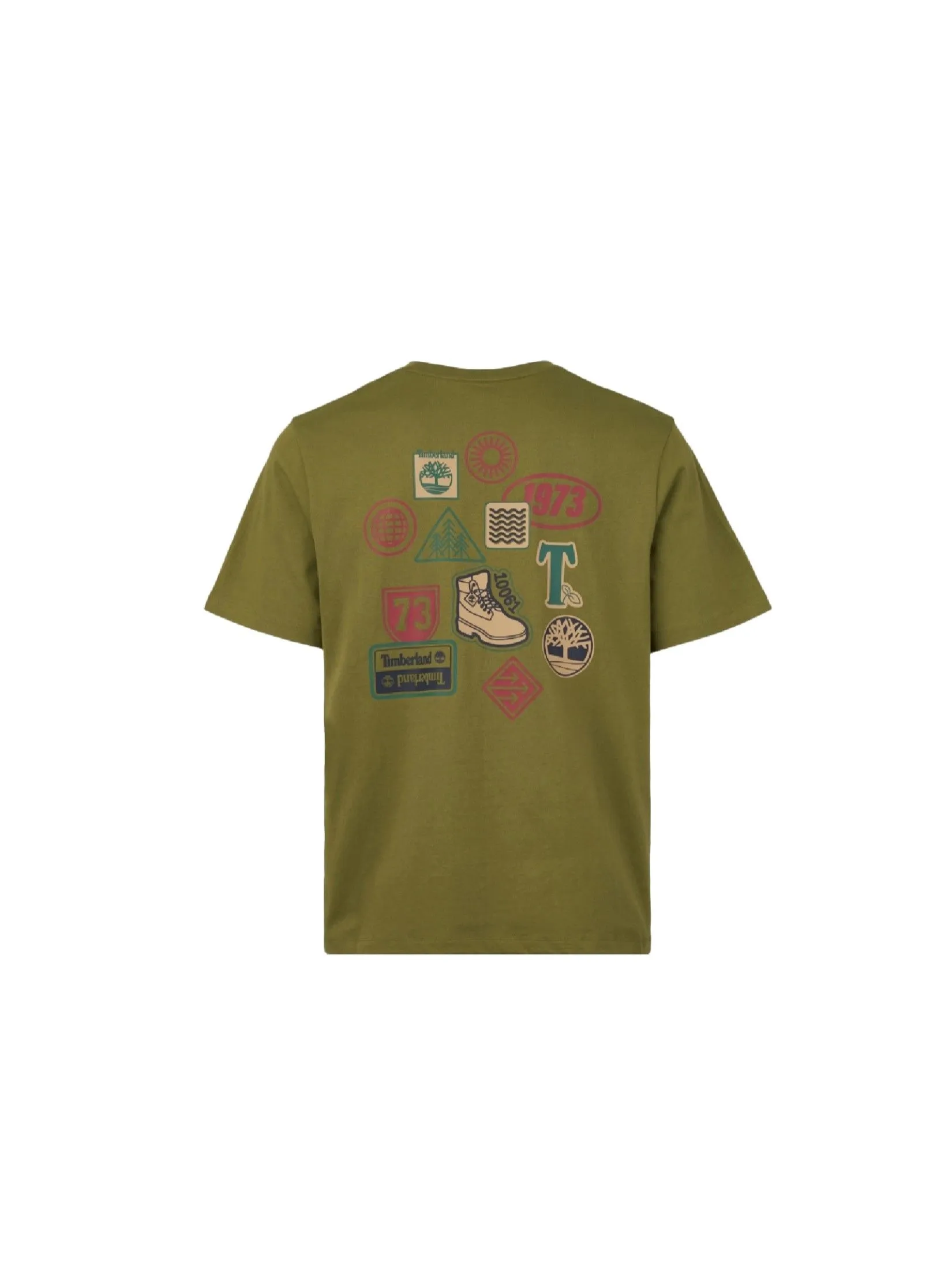 TIMBERLAND Men's Back Graphic Short Sleeve T-Shirt Green TIMBERLAND Men's Back Graphic Short Sleeve T-Shirt Green