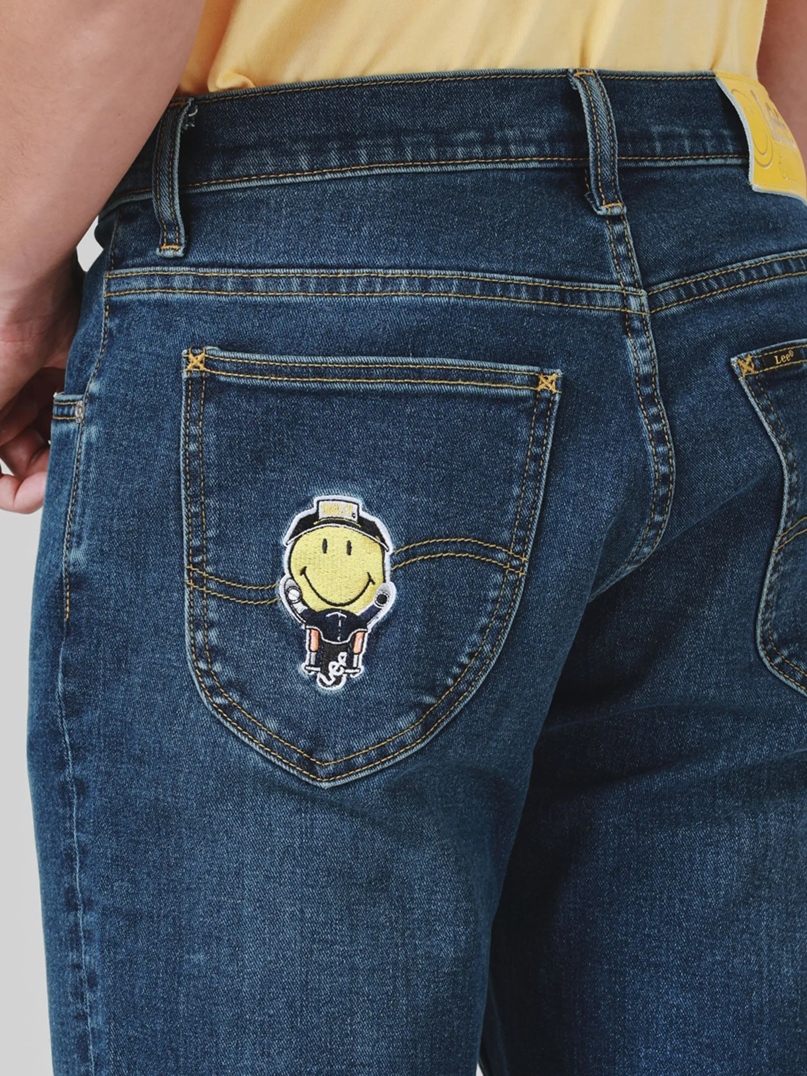 LEE Men's Jeans Lee Smiley Collection Mid Zed Fit Dark Indigo LEE Men's Jeans Lee Smiley Collection Mid Zed Fit Dark Indigo