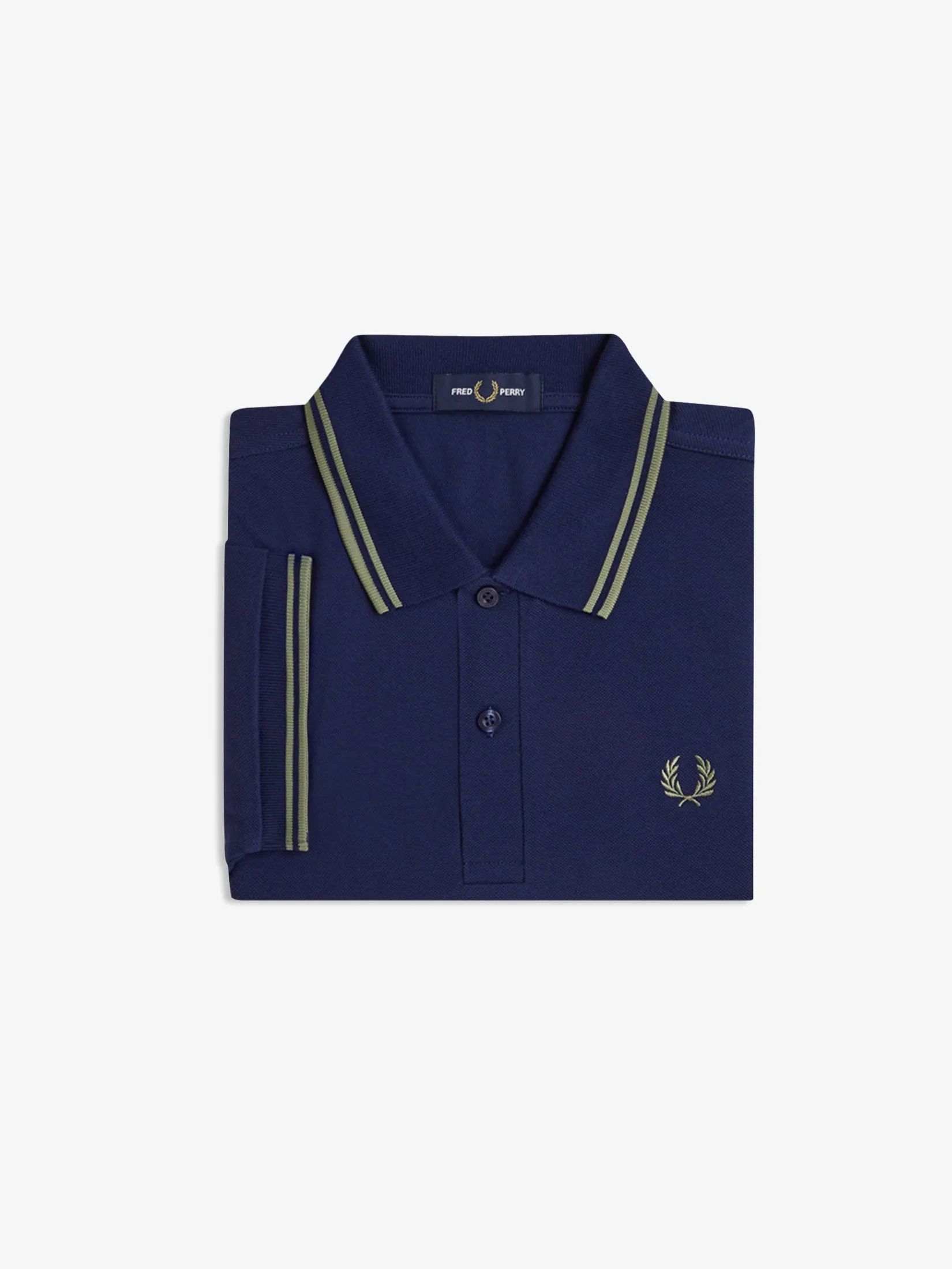 Fred Perry Men TWIN TIPPED FRED PERRY SHIRT Olive Fred Perry Men TWIN TIPPED FRED PERRY SHIRT Olive
