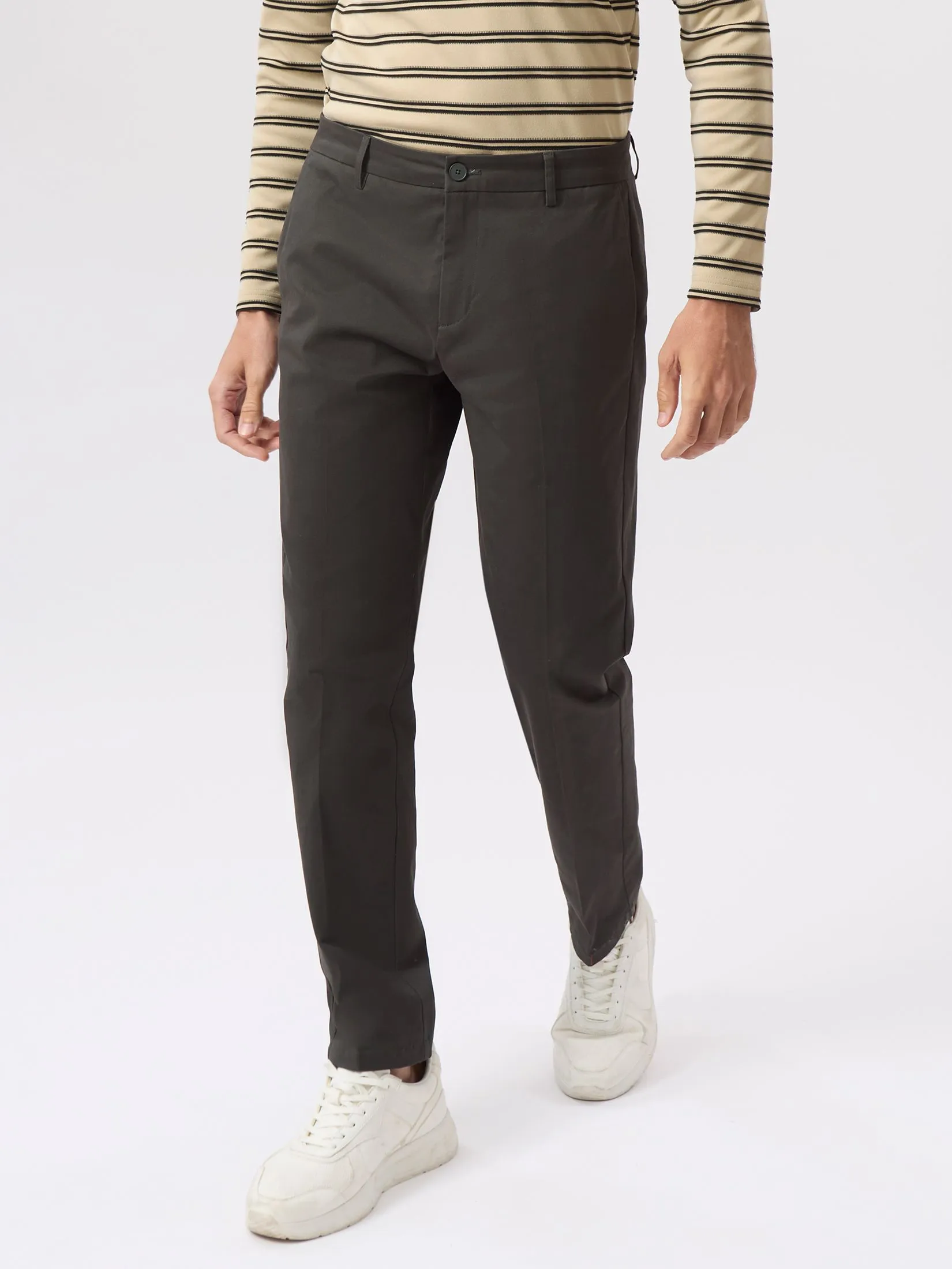 LTD Slim Fit Chino Pants Men Dark Grey LTD Slim Fit Chino Pants Men Dark Grey