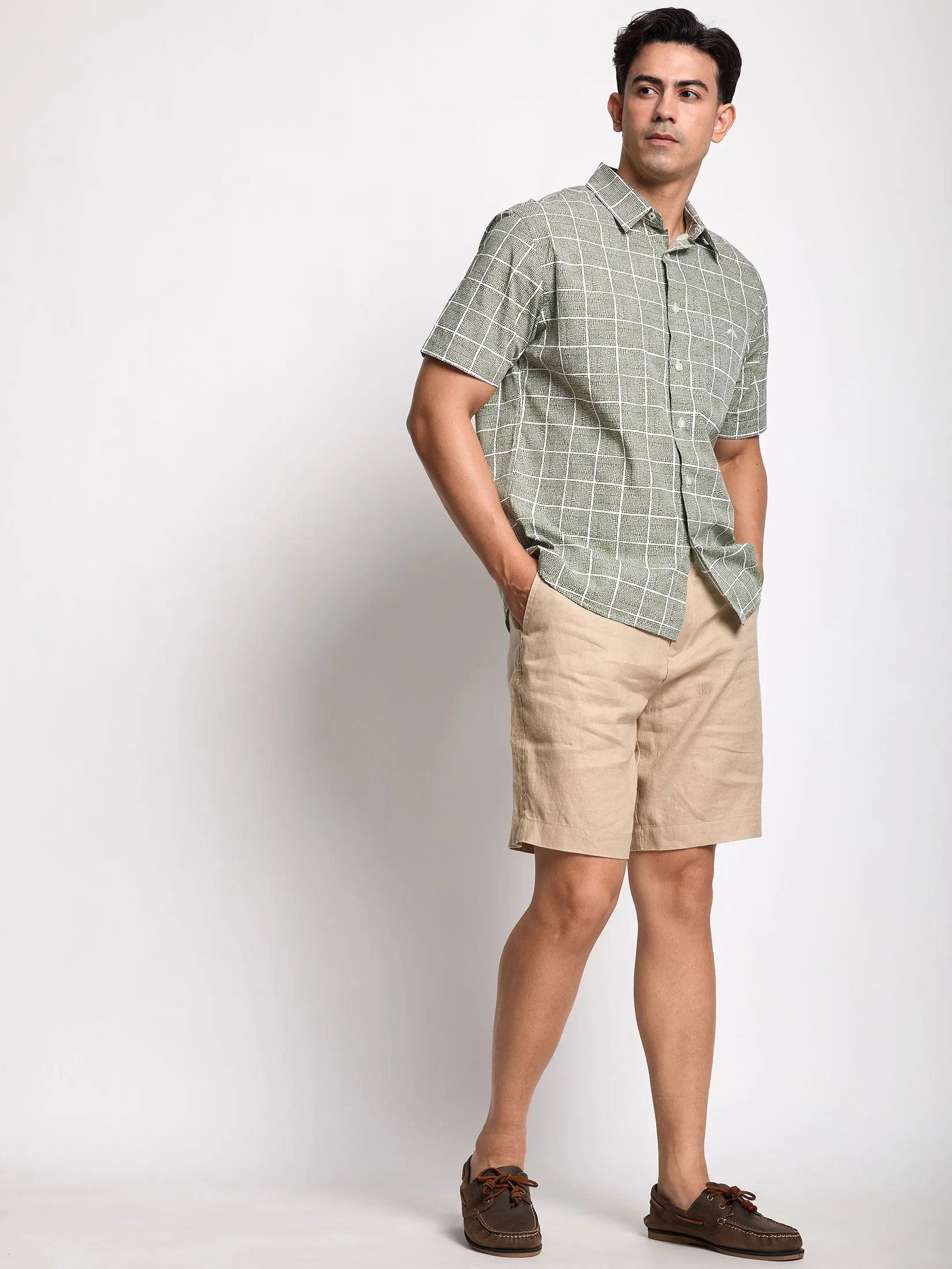 ALUMNUS Men Shirt Short Sleeves 2506SSSL19 Light Green ALUMNUS Men Shirt Short Sleeves 2506SSSL19 Light Green