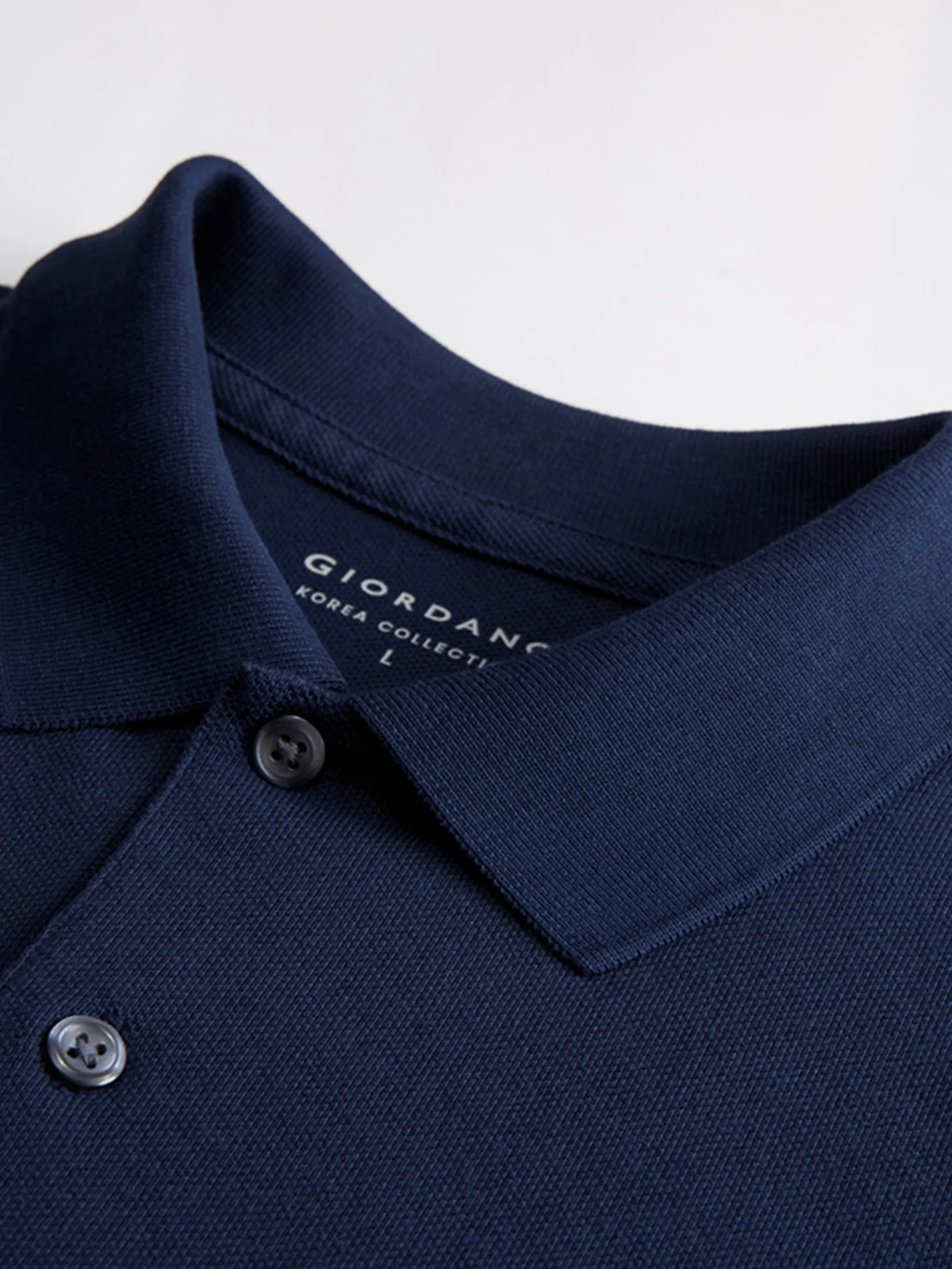 GIORDANO Men s Online Exclusive Pique Polo Shirt (Korea) Navy blue GIORDANO Men s Online Exclusive Pique Polo Shirt (Korea) Navy blue