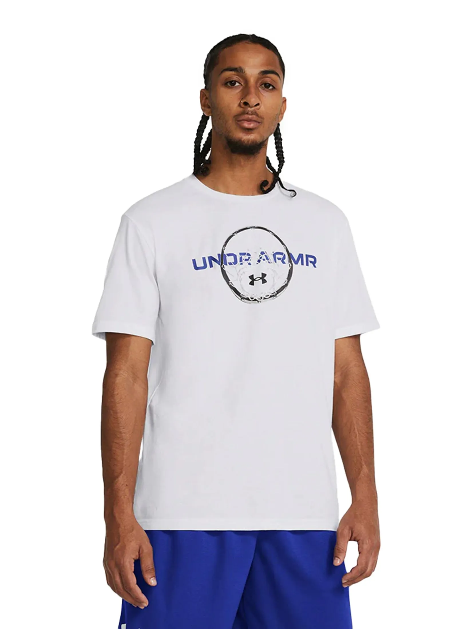UNDER ARMOUR Men T-Shirt Short Sleeves UA Basketball Net Wordmark UNDER ARMOUR Men T-Shirt Short Sleeves UA Basketball Net Wordmark