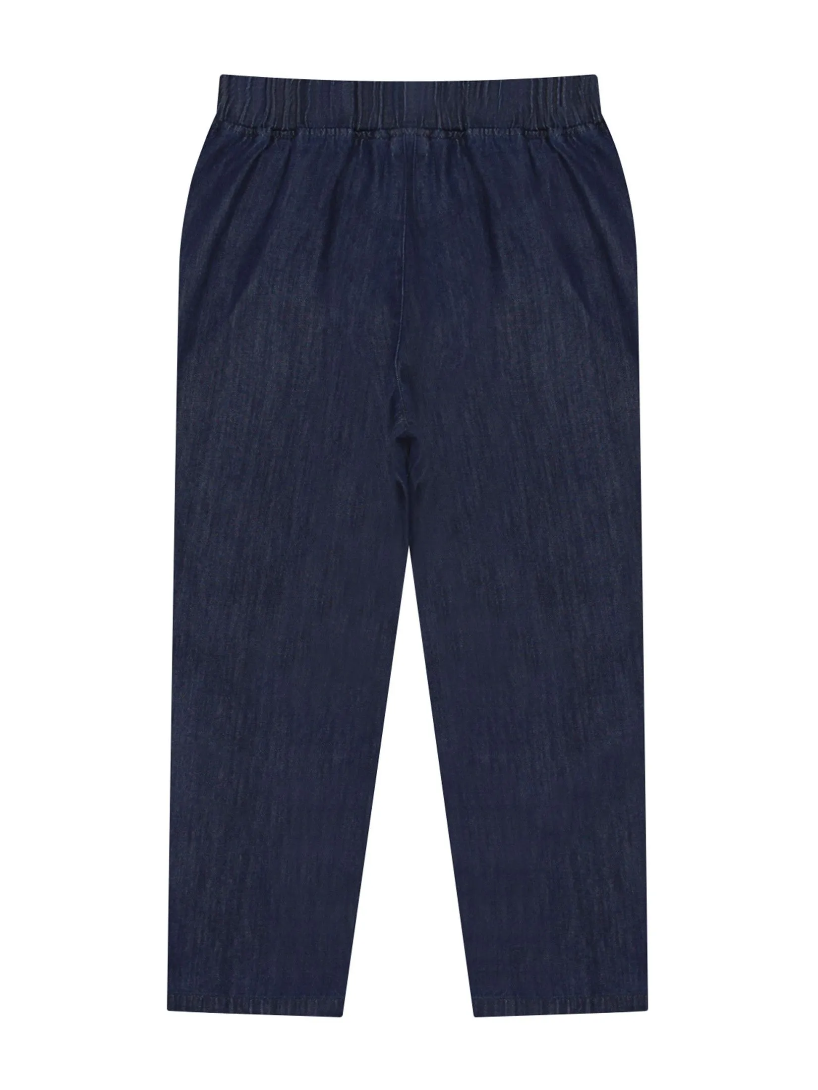 GIORDANO Women's Relaxed Elastic Denim Jeans Dark Indigo Blue GIORDANO Women's Relaxed Elastic Denim Jeans Dark Indigo Blue