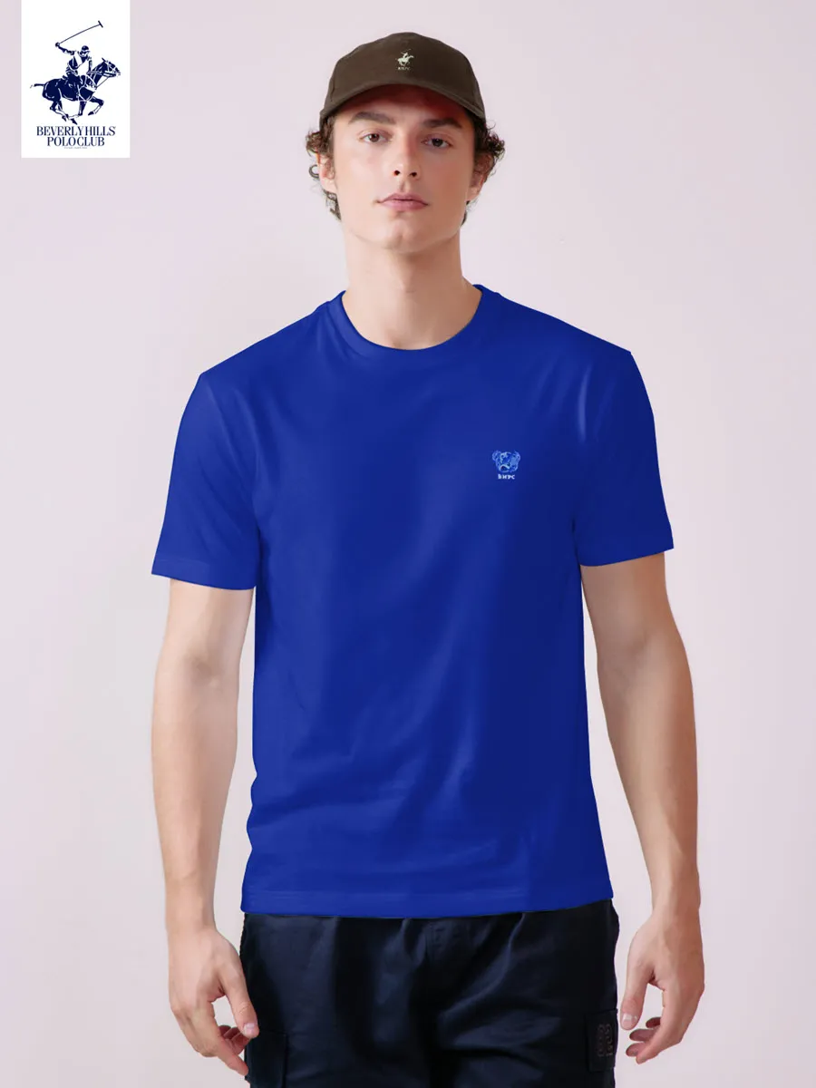 BEVERLY HILLS POLO CLUB Blue Unisex T-Shirt REGULAR-FIT Model BNSR220