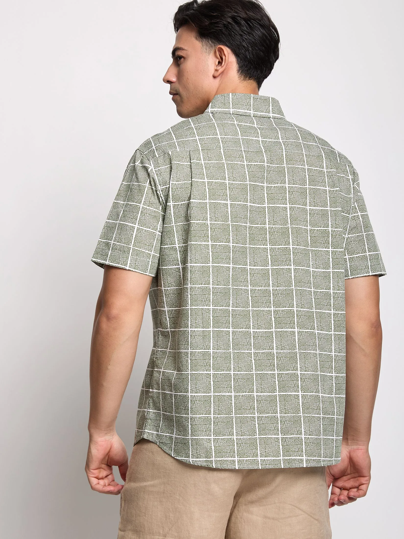 ALUMNUS Men Shirt Short Sleeves 2506SSSL19 Light Green ALUMNUS Men Shirt Short Sleeves 2506SSSL19 Light Green