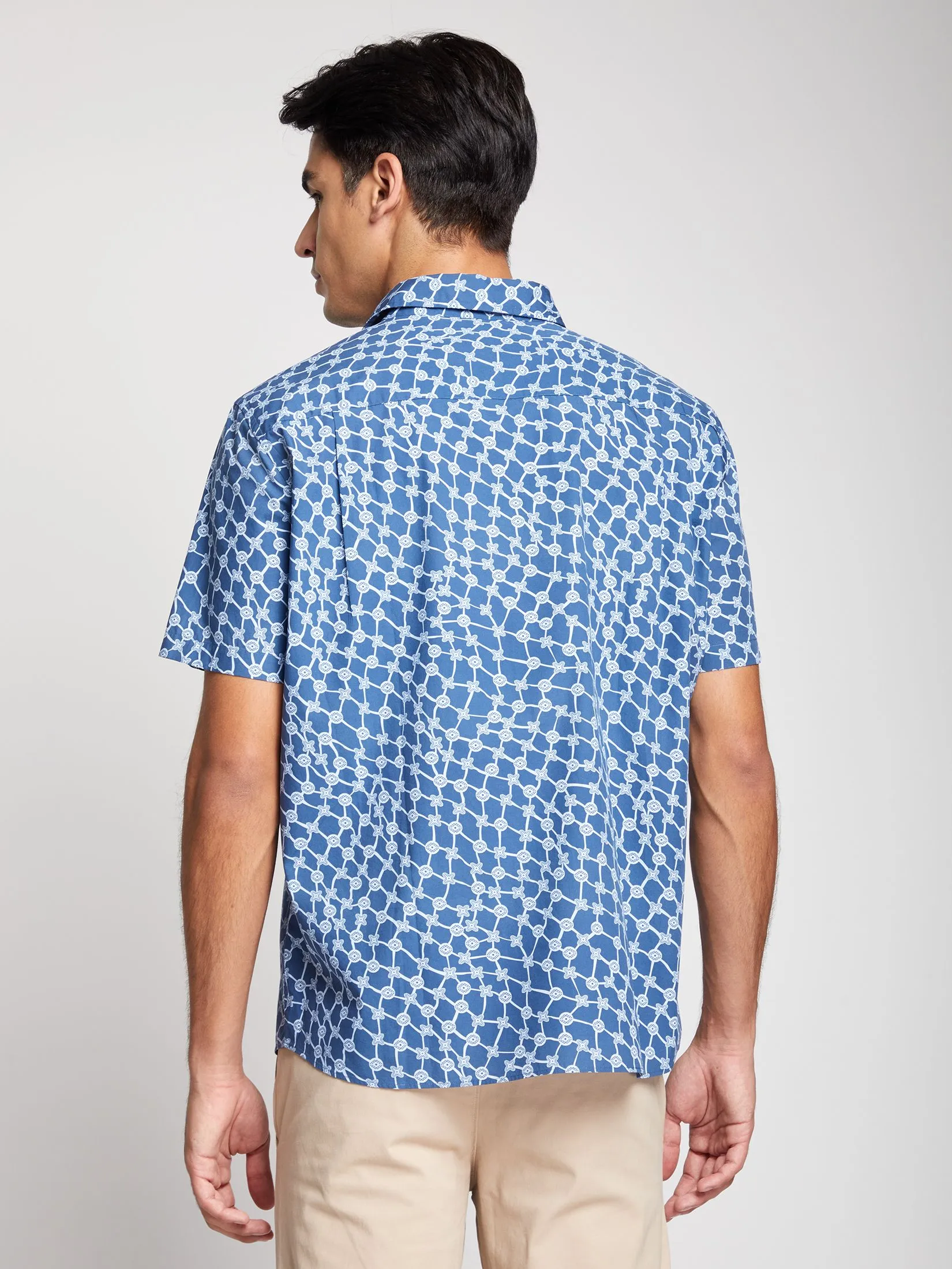 ALUMNUS Men Shirt Short Sleeves Jeans ALUMNUS Men Shirt Short Sleeves Jeans