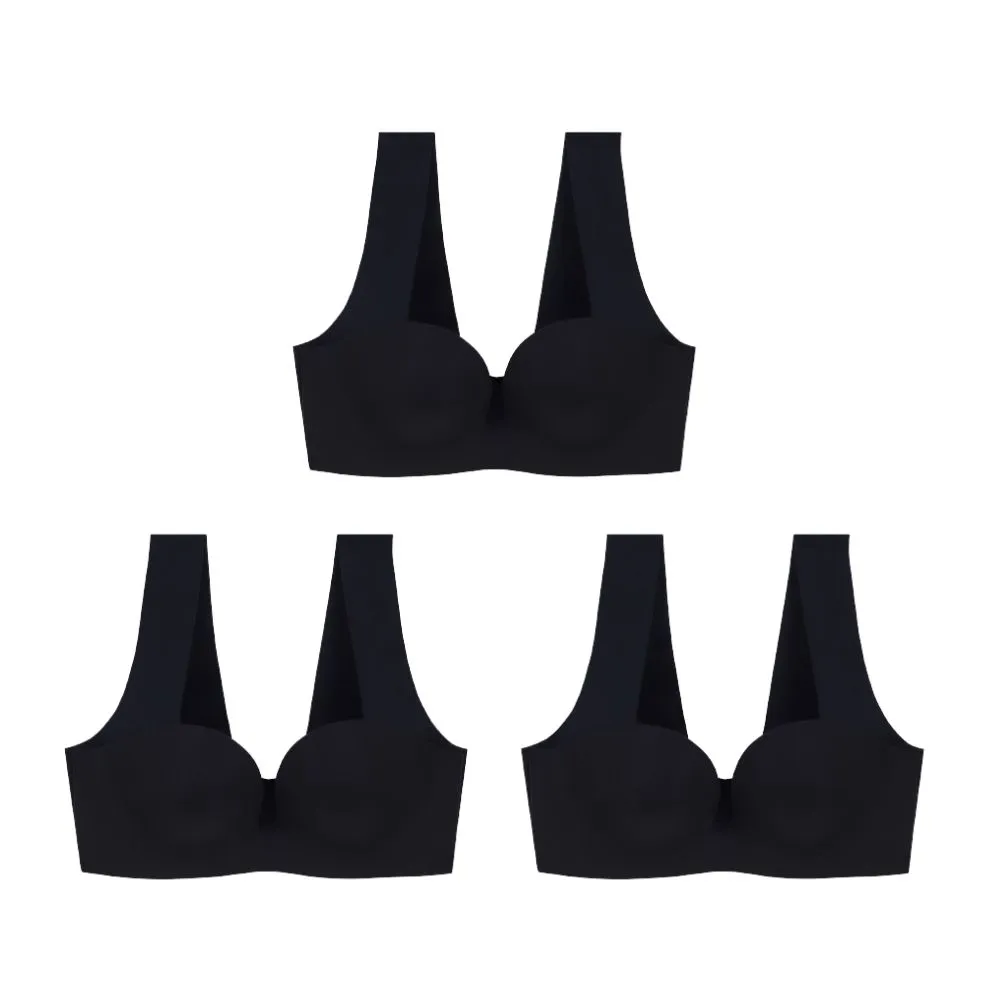 WACOAL Black Wireless Bra Smart Size WB3Y27 Set 3 Pcs. WACOAL Black Wireless Bra Smart Size WB3Y27 Set 3 Pcs.