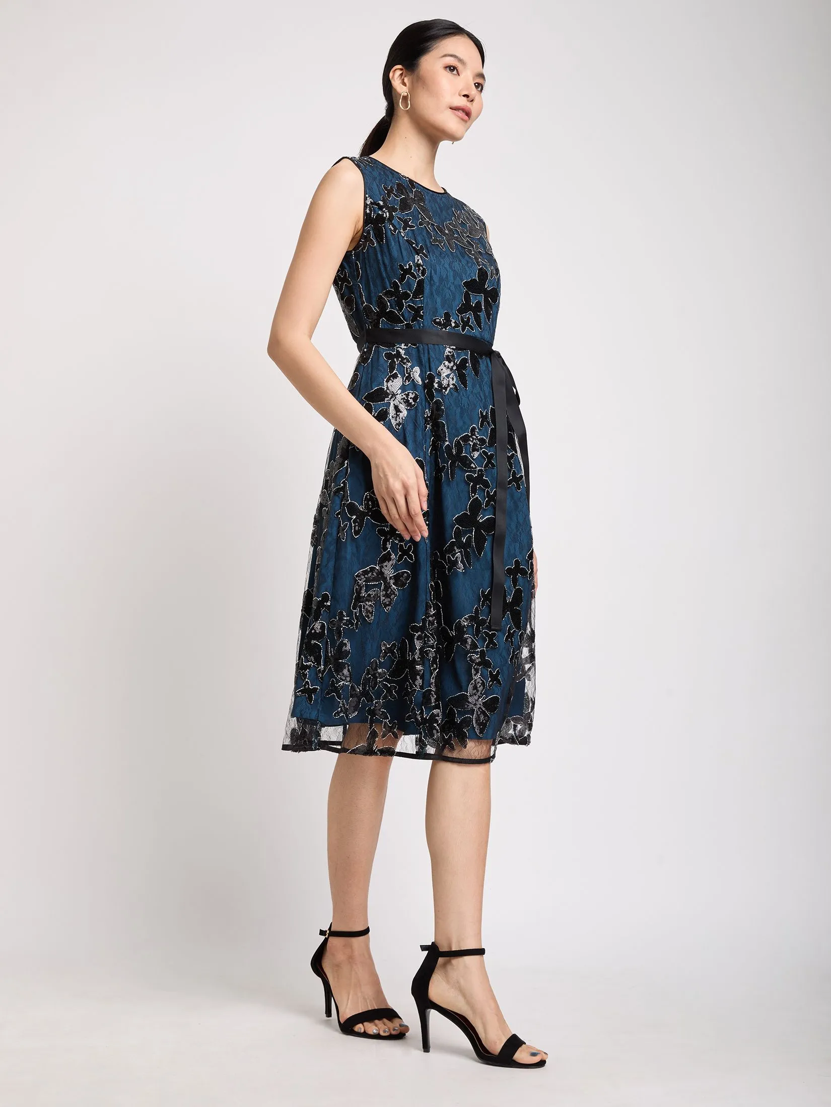 EXPRESSIONS EVENING Women Dress Sleeveless Sequin EXPRESSIONS EVENING Women Dress Sleeveless Sequin