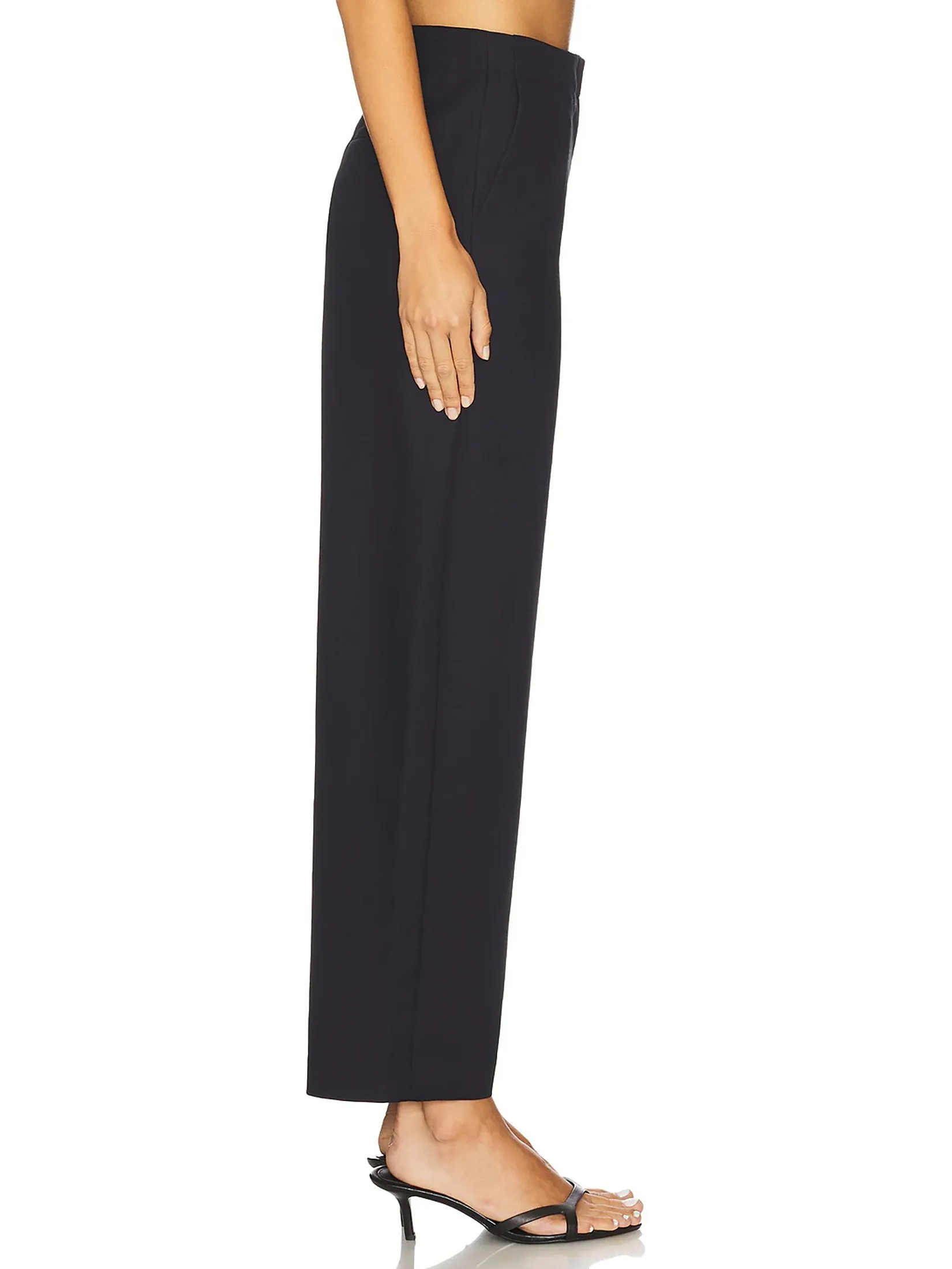 SIMKHAI Women Pants Curved Leg Waldon Black SIMKHAI Women Pants Curved Leg Waldon Black